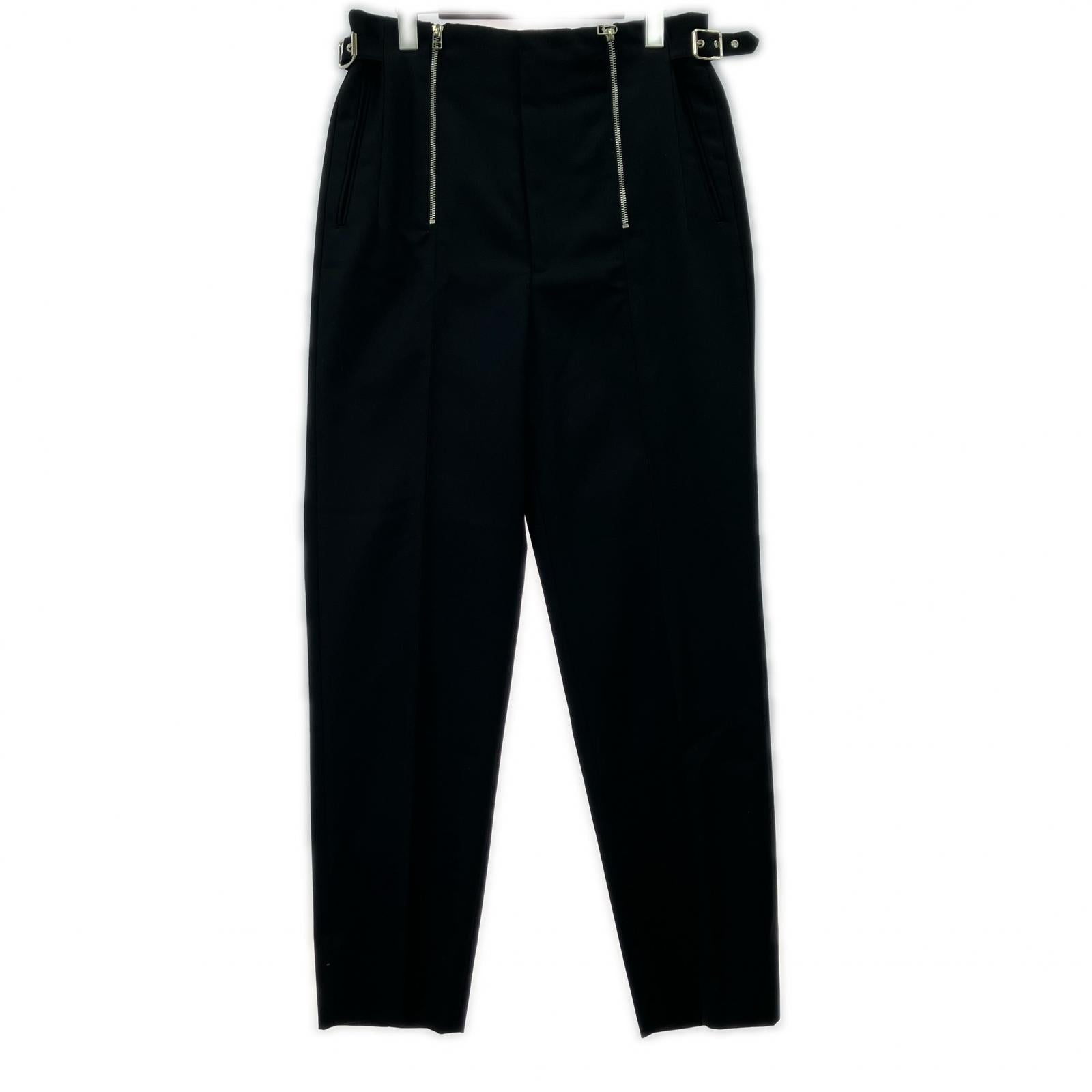 パンツ Wool Gabardine Zip Trousers (W32) 黒 48 ブラック