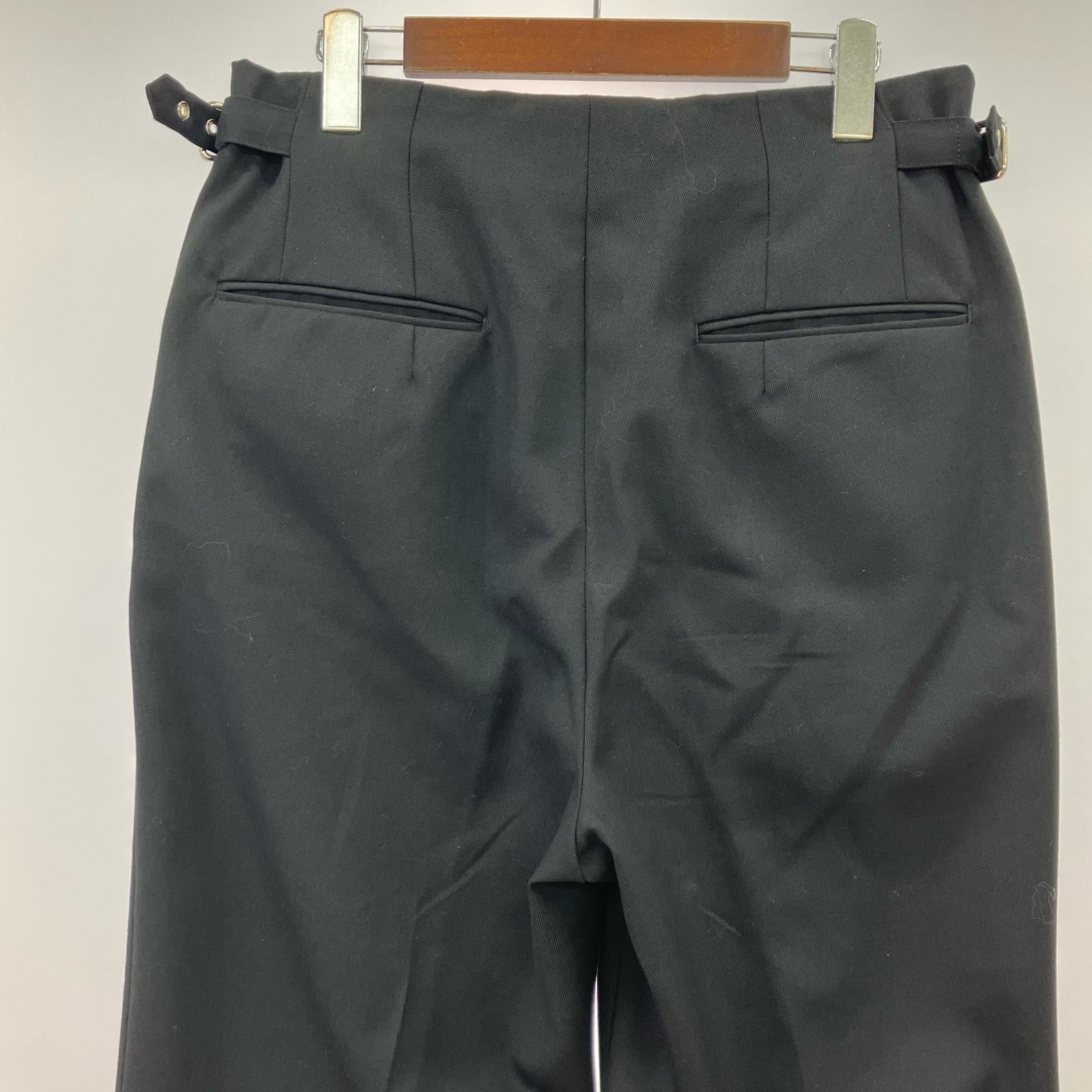 パンツ Wool Gabardine Zip Trousers (W32) 黒 48 ブラック