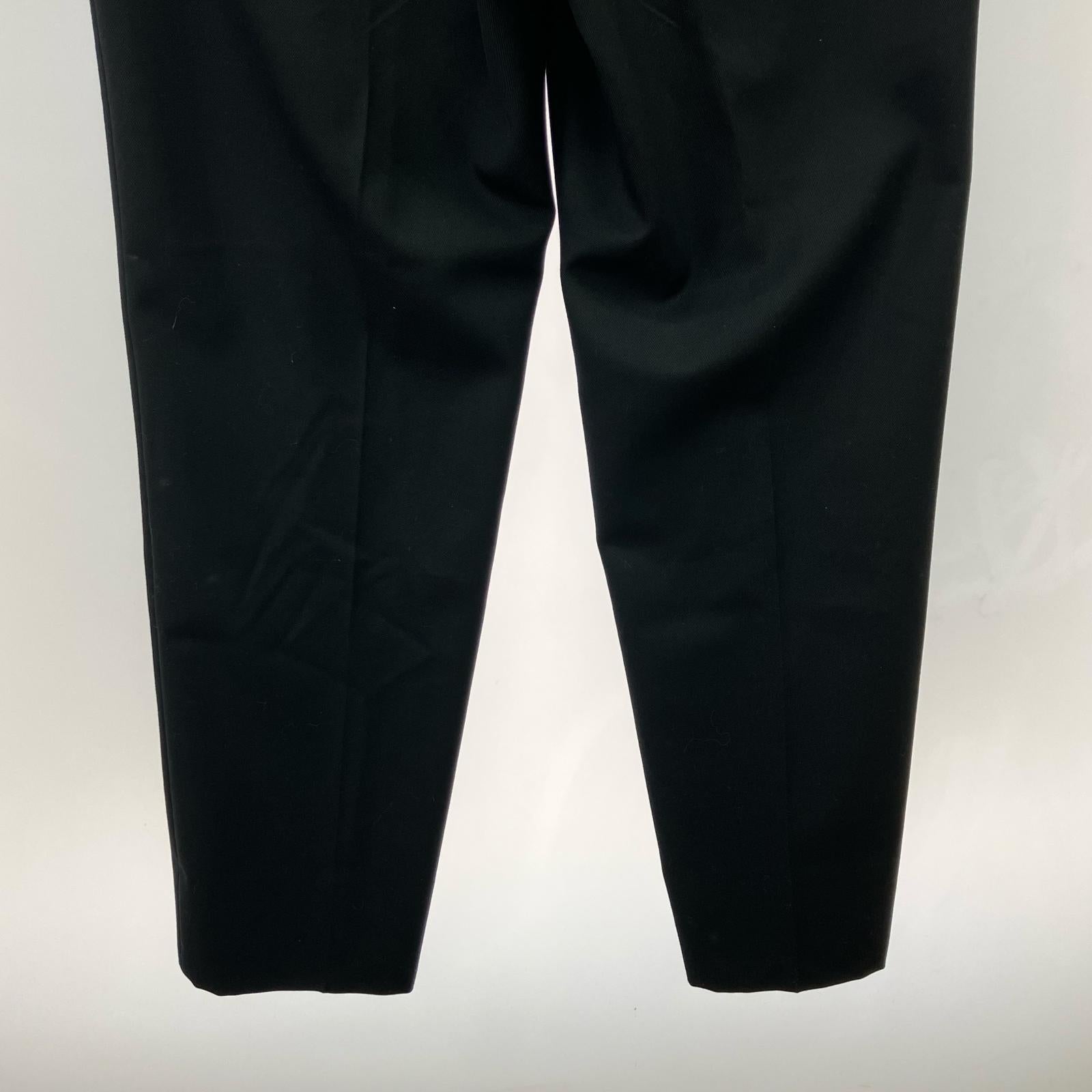 パンツ Wool Gabardine Zip Trousers (W32) 黒 48 ブラック