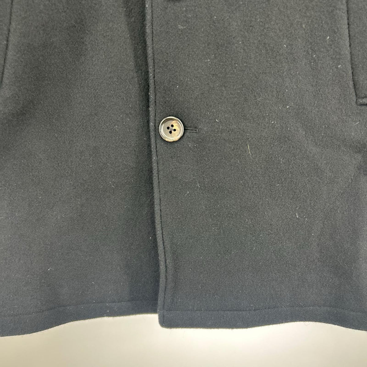 ジャケット カシミヤ混 バルカラーコート M ブラック
