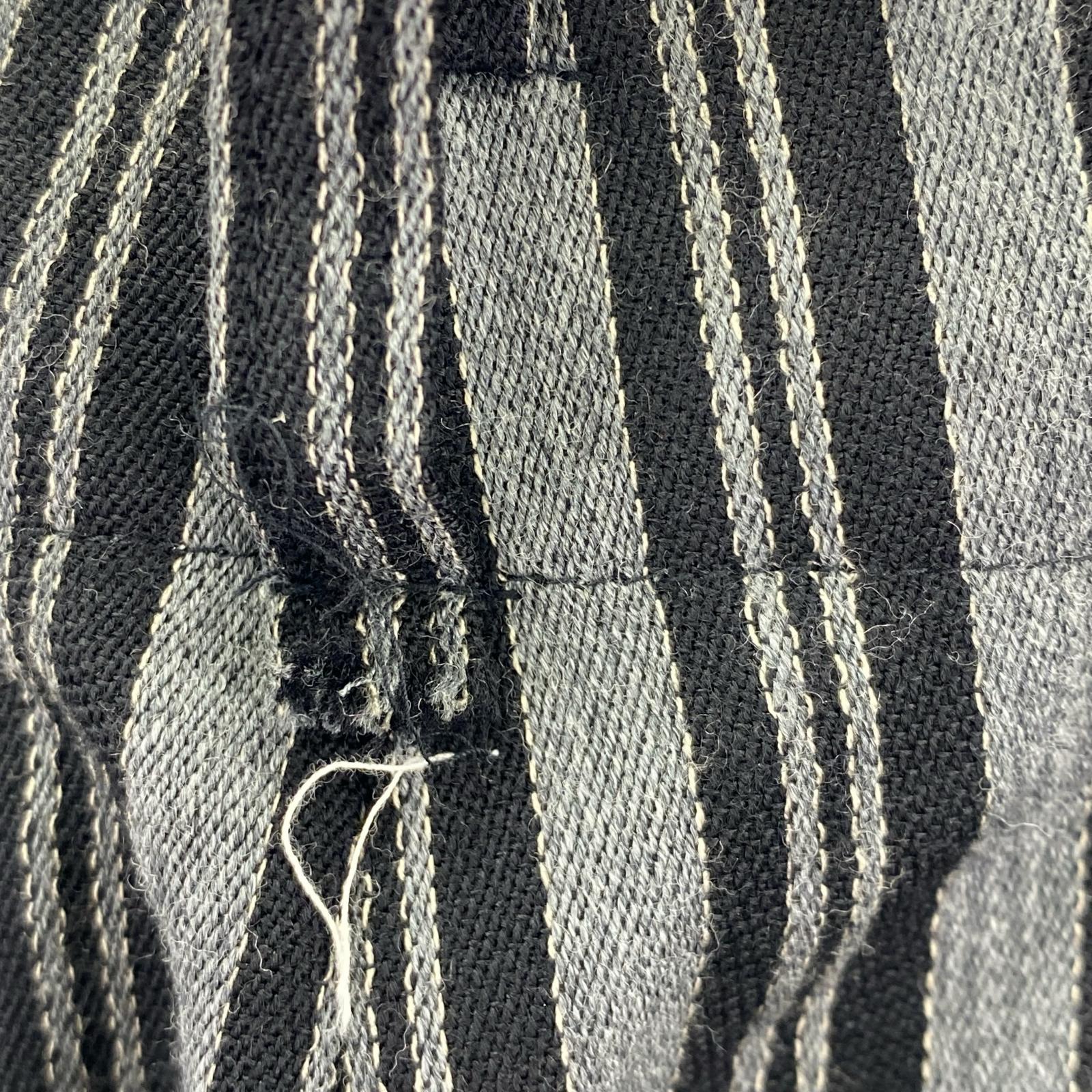パンツ GOODENOUGH ストライプ柄ウールスラックス M グレー M グレー