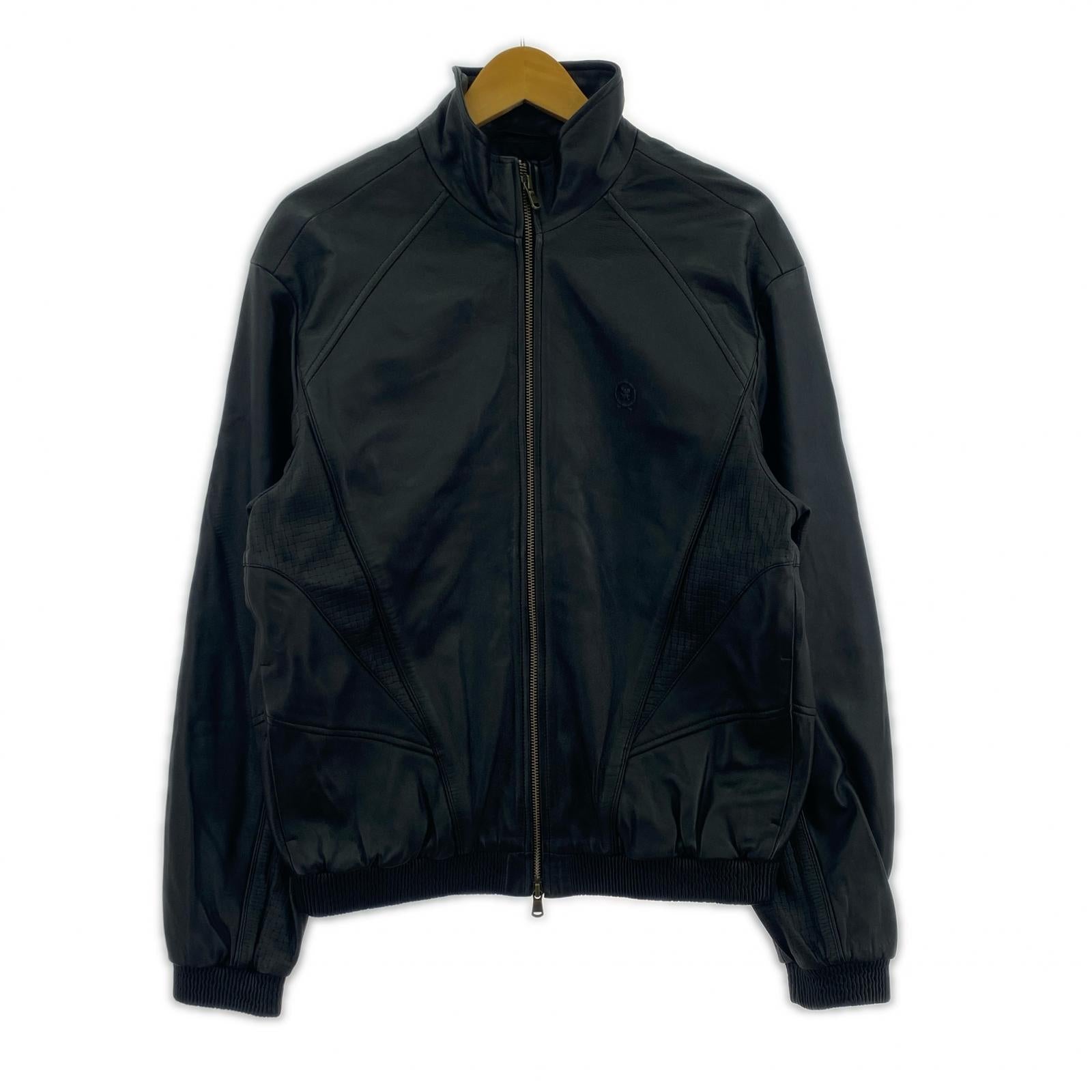 レザージャケット 23FW LEATHER TRACK JACKET 黒 S ブラック