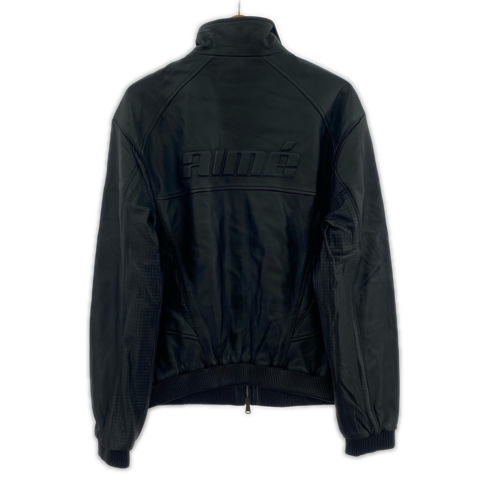 レザージャケット 23FW LEATHER TRACK JACKET 黒 S ブラック