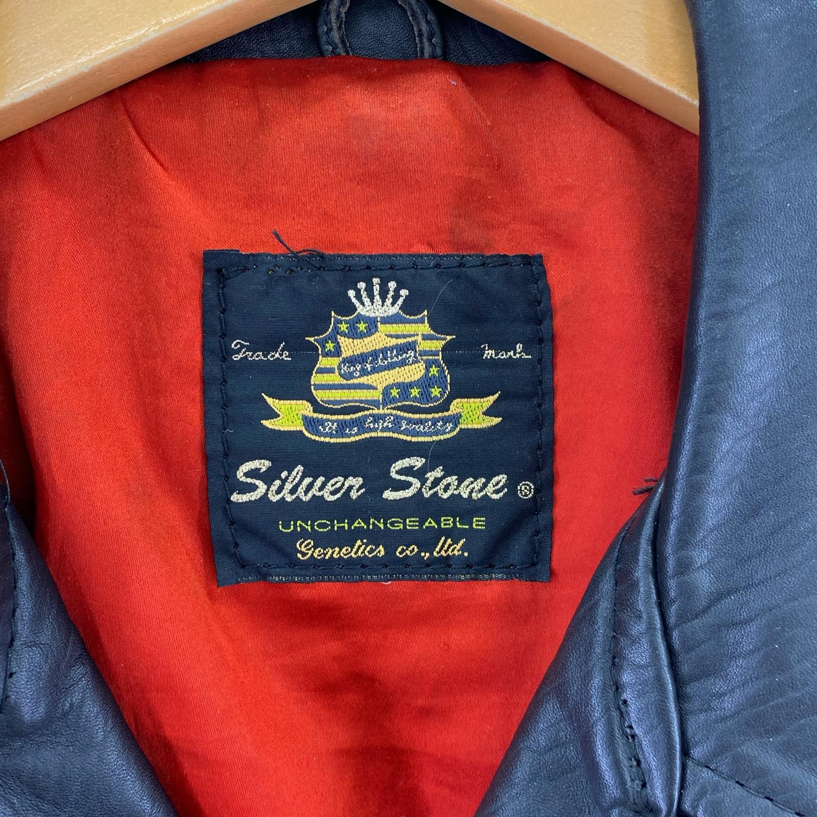レザージャケット SILVER STONE ダブルライダースジャケット ブラック