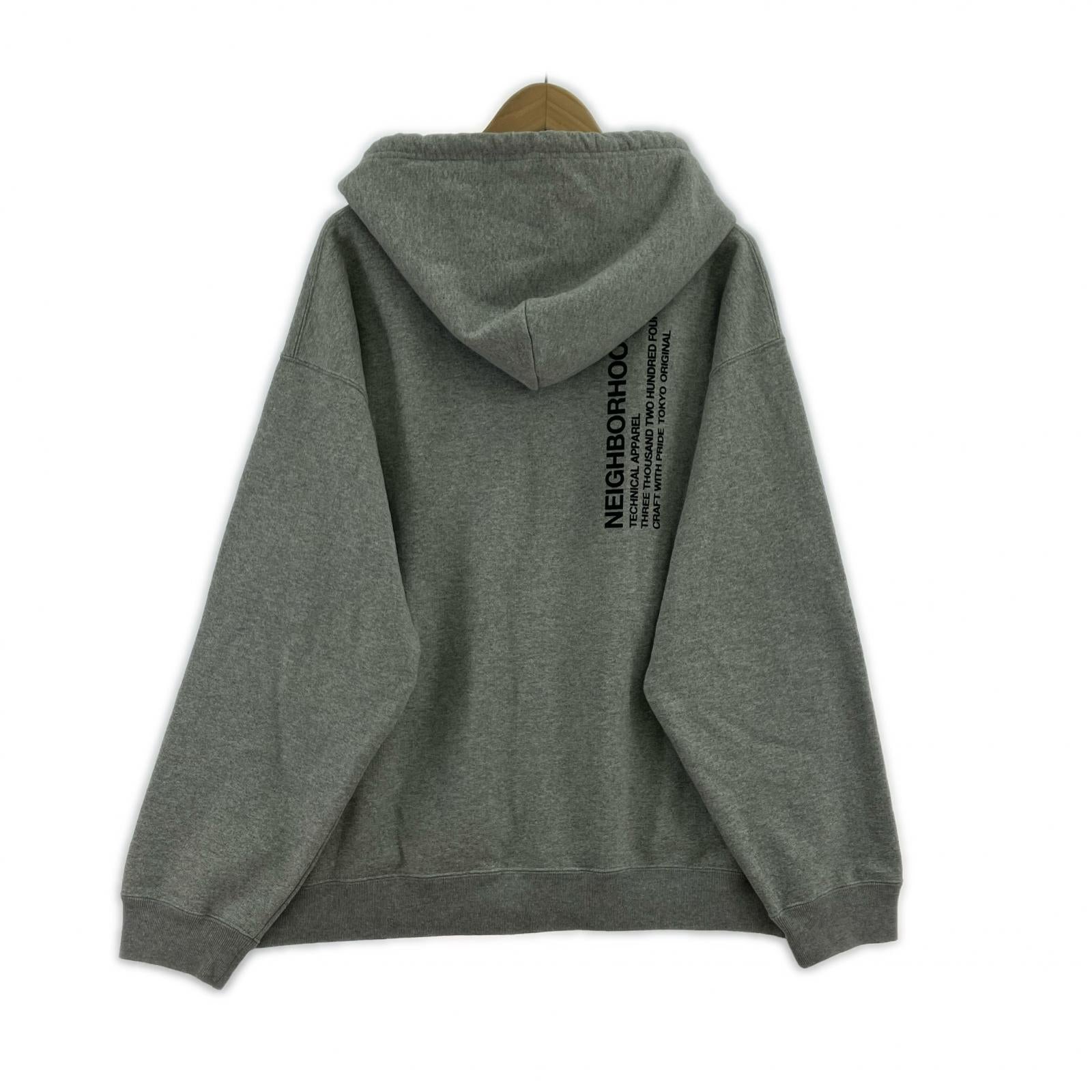 パーカー SOLID SWEAT ZIP HOODIE L グレー