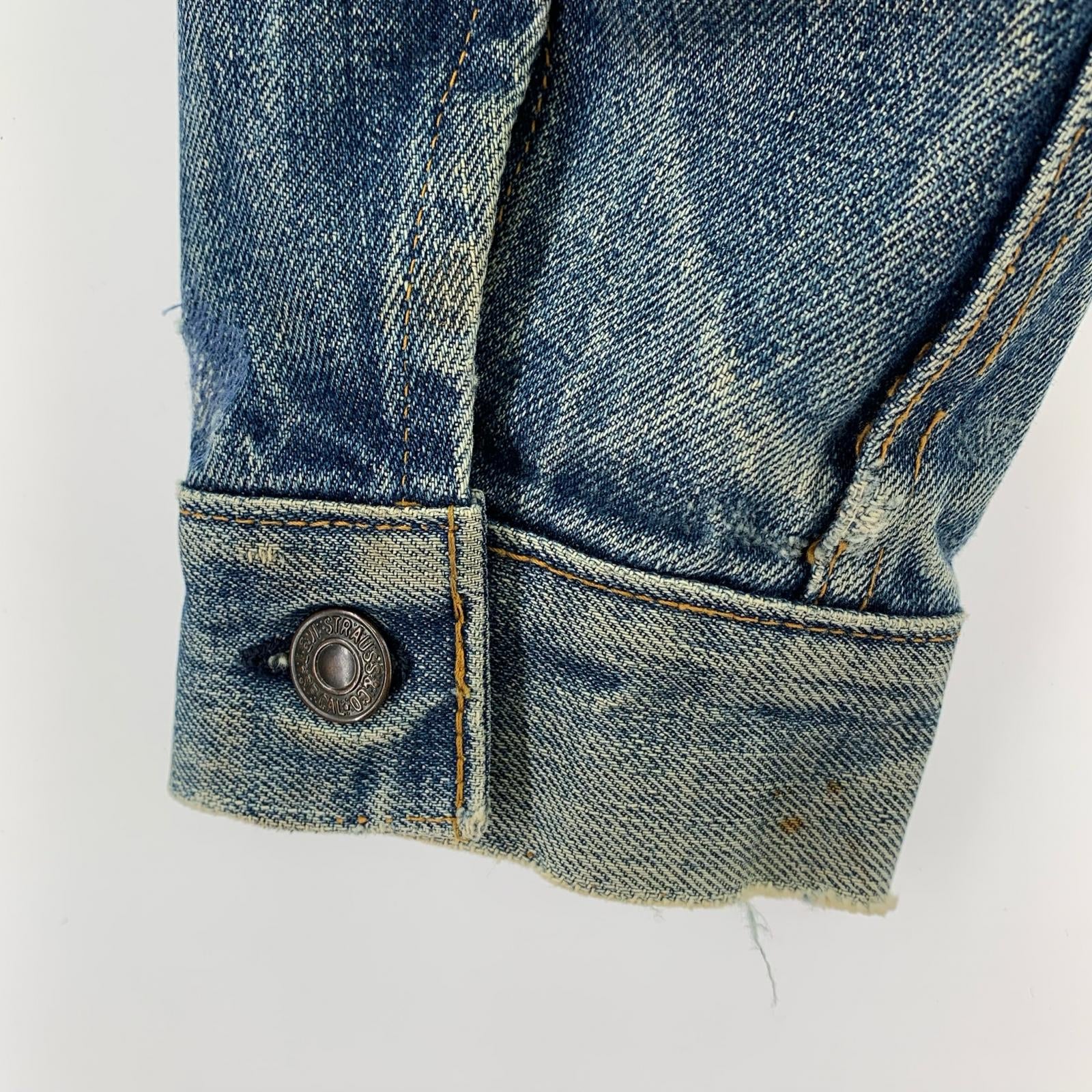 デニムジャケット 70s 70505-0217 4th デニムジャケット ボタン裏刻印52 ブルー