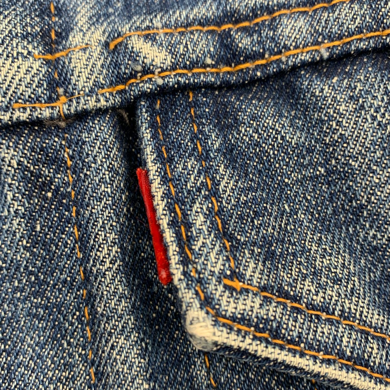 デニムジャケット 70s 70505-0217 4th デニムジャケット ボタン裏刻印52 ブルー