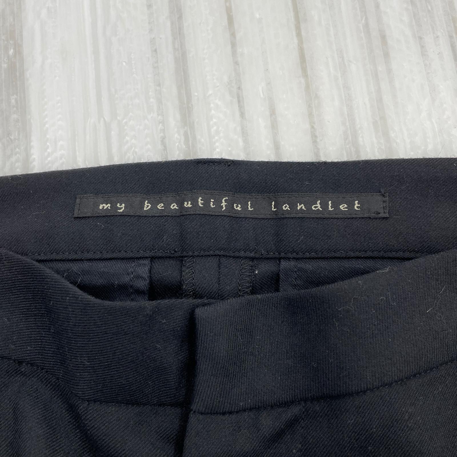 パンツ ブーツカット センタープレス BLK ブラック