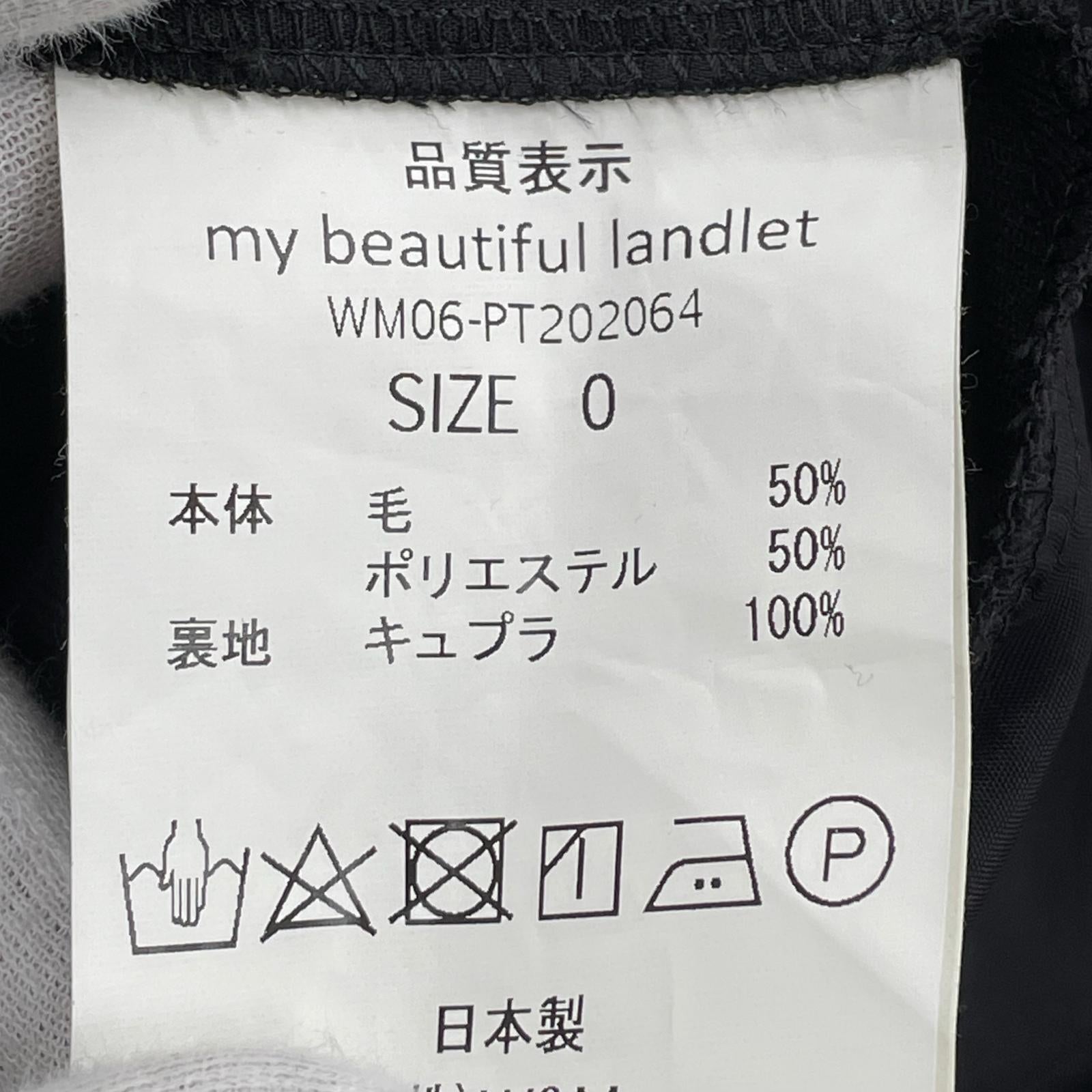 パンツ ブーツカット センタープレス BLK ブラック