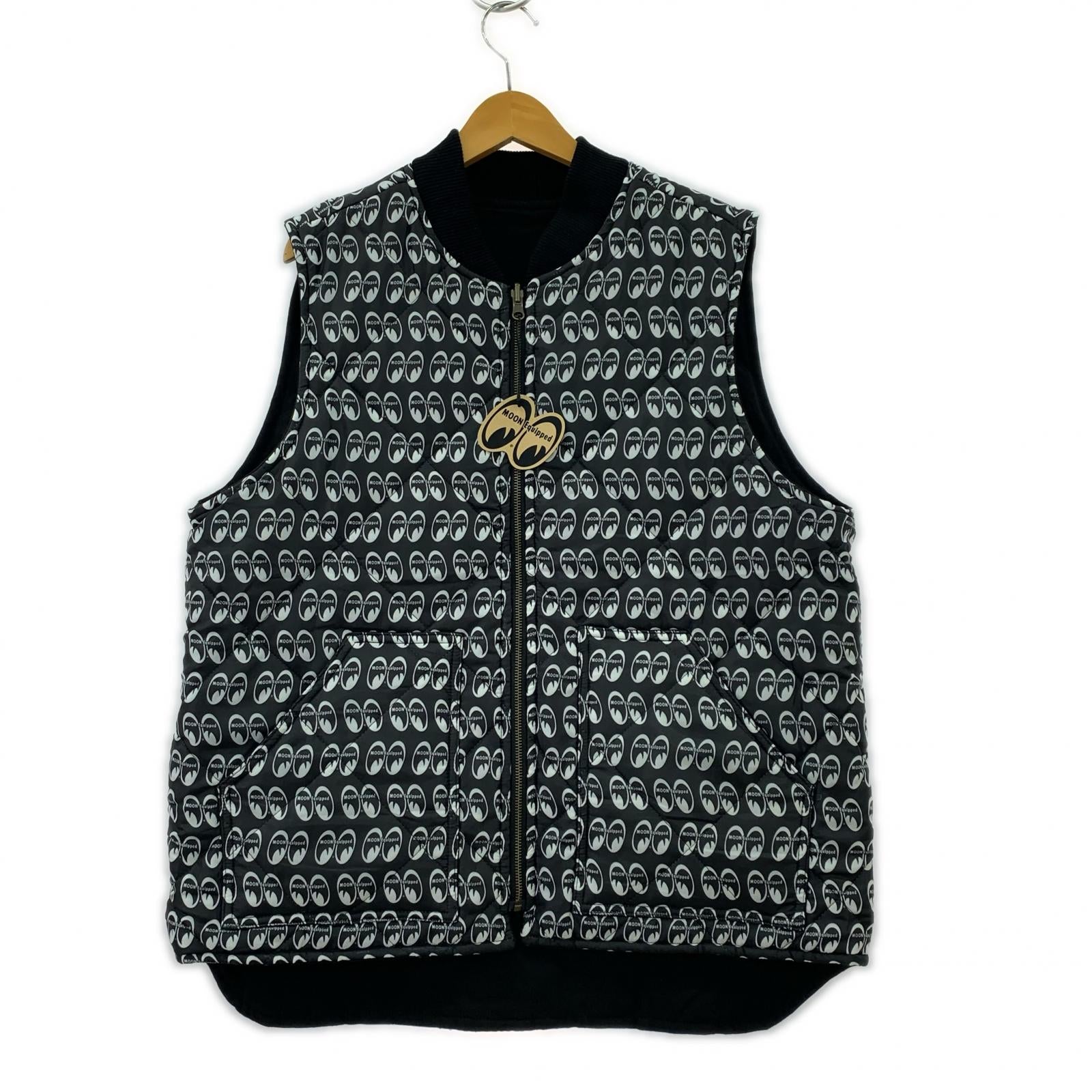 その他アウター MOON Equipped Star リバーシブル ベスト 黒 XL ブラック