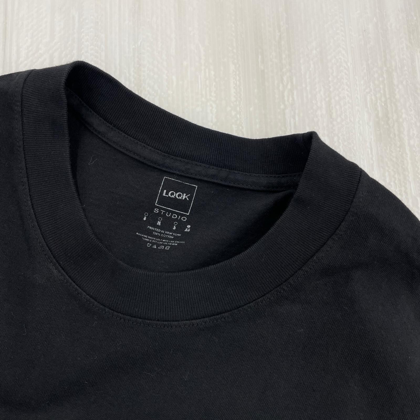 半袖Tシャツ LQQK STUDIO Tシャツ 黒 ブラック