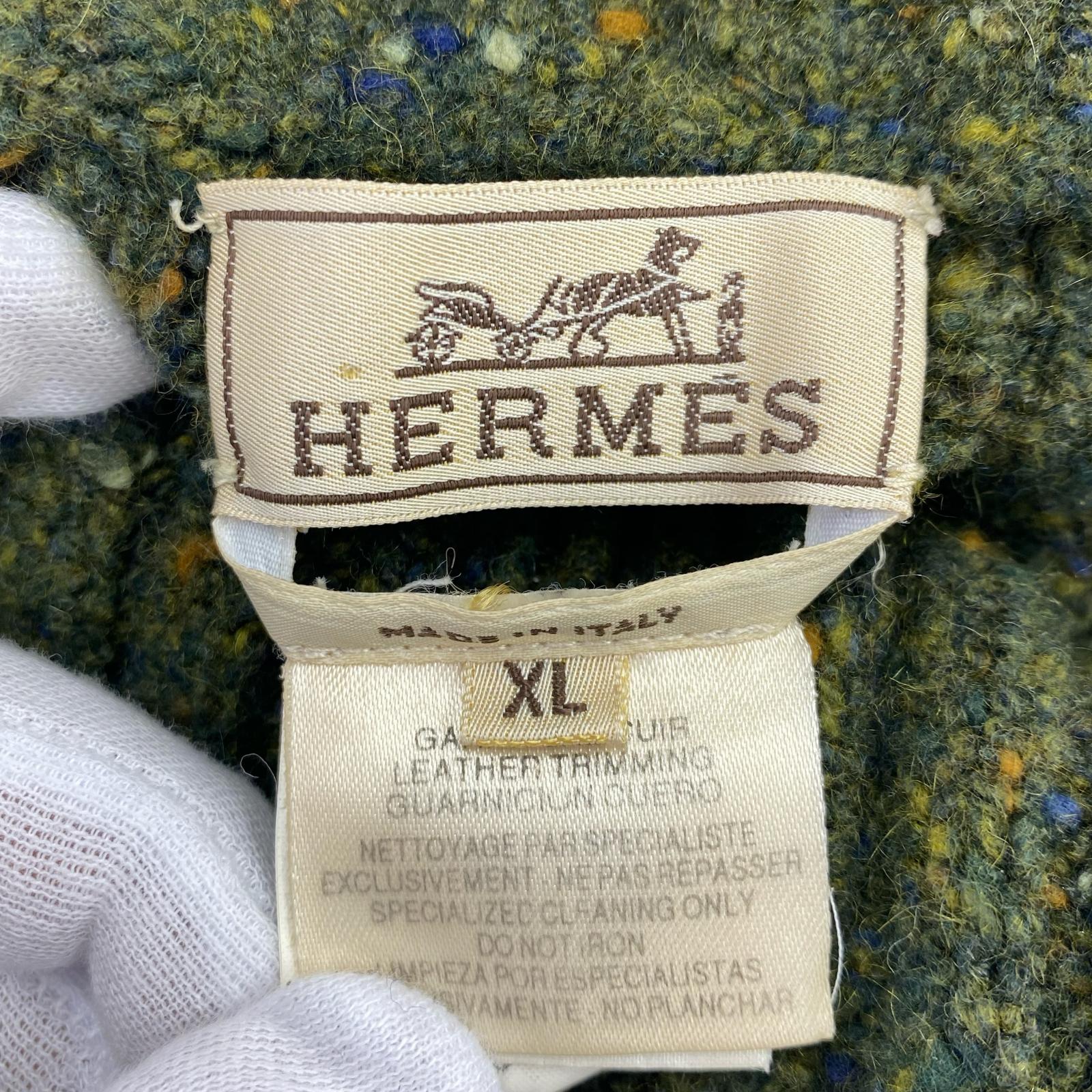 HERMES ハーフジップアップ ニットセーター
