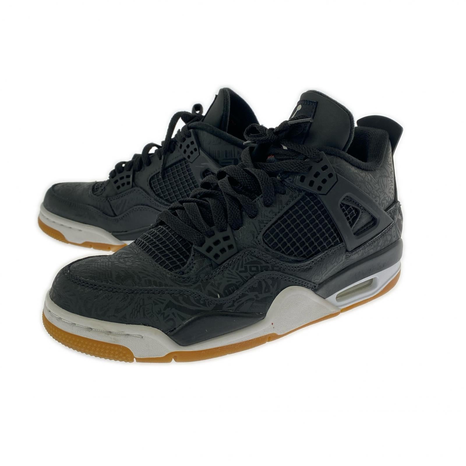 スニーカー AirJordan 4 Retro "Laser Black/Gum" 27cm 27cm (US9 UK8 1/2 EU44) ブラック