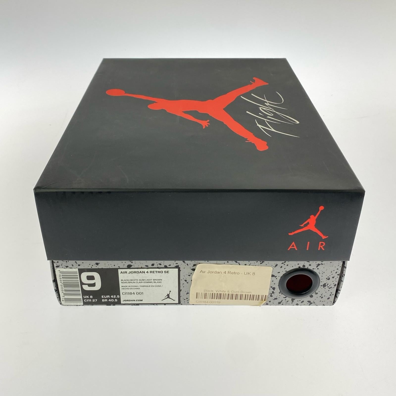 スニーカー AirJordan 4 Retro "Laser Black/Gum" 27cm 27cm (US9 UK8 1/2 EU44) ブラック