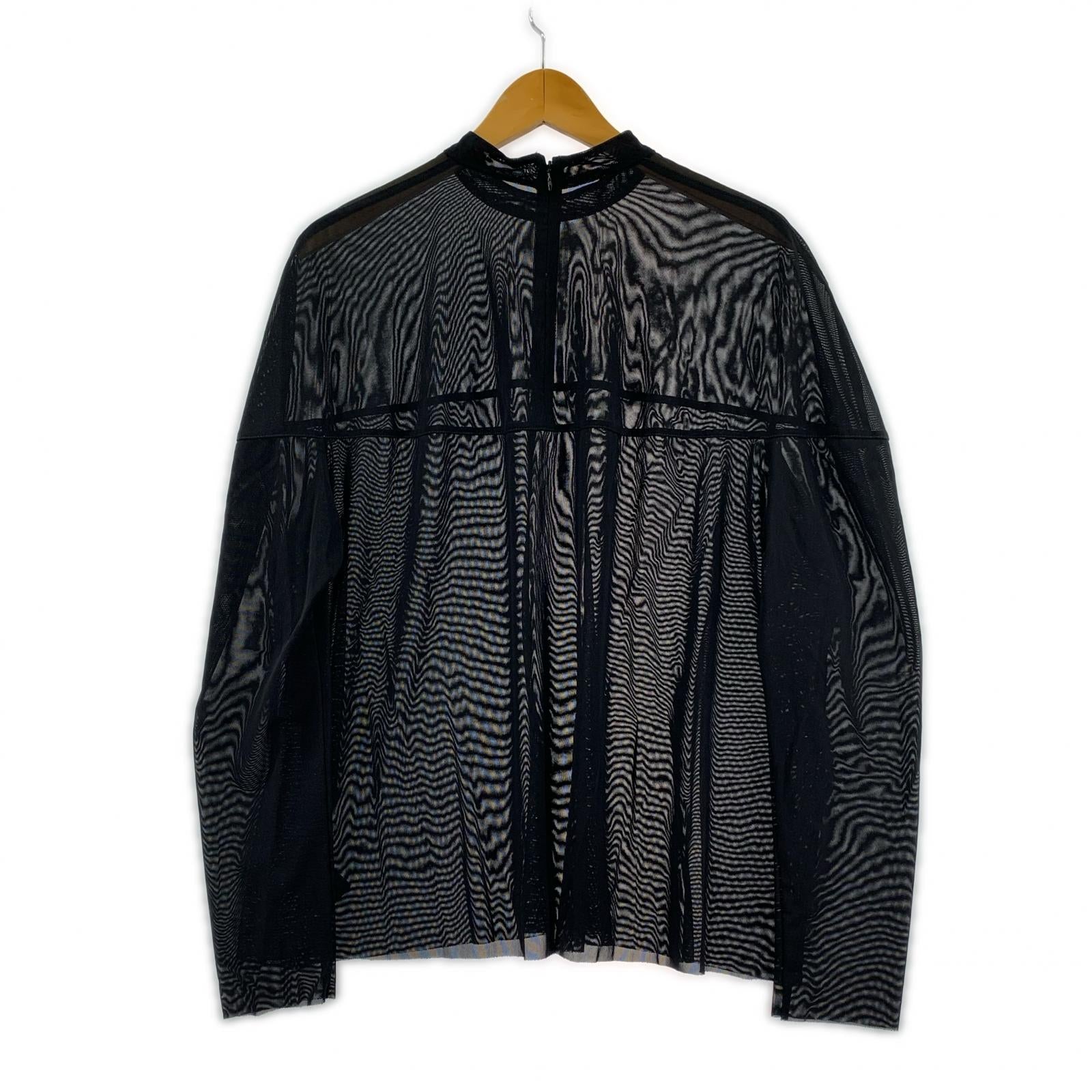 長袖Tシャツ シアーメッシュカットソー 1 ブラック