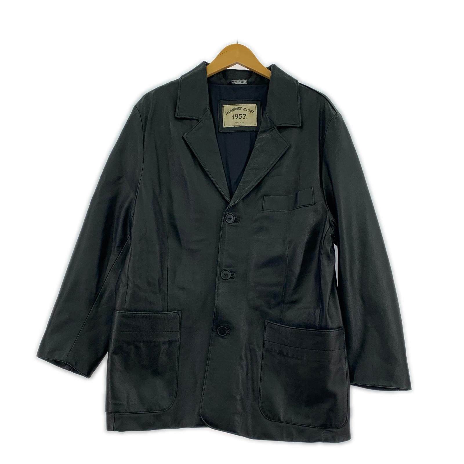 レザージャケット LEGENDARY JACKET 1957 イタリア製 ラムレザージャケット LL ブラック