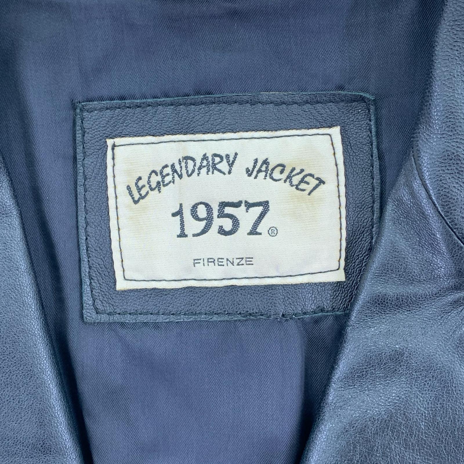 レザージャケット LEGENDARY JACKET 1957 イタリア製 ラムレザージャケット LL ブラック