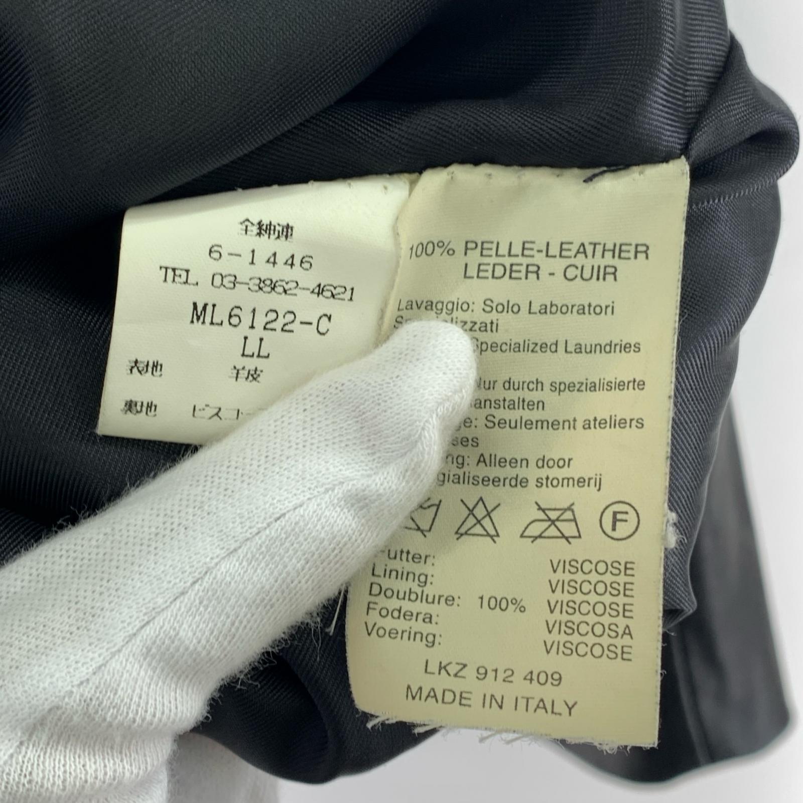 レザージャケット LEGENDARY JACKET 1957 イタリア製 ラムレザージャケット LL ブラック