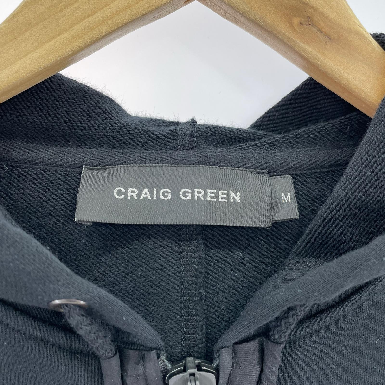 パーカー CRAIG GREEN デザインジップパーカー M 黒 M ブラック