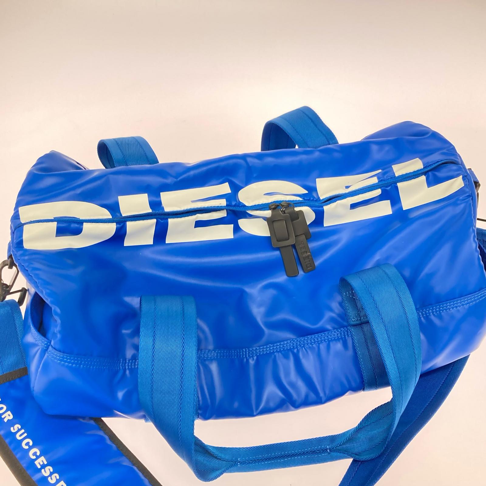 ショルダーバッグ DIESEL 2WAY ロゴボストンバッグ ブルー ブルー