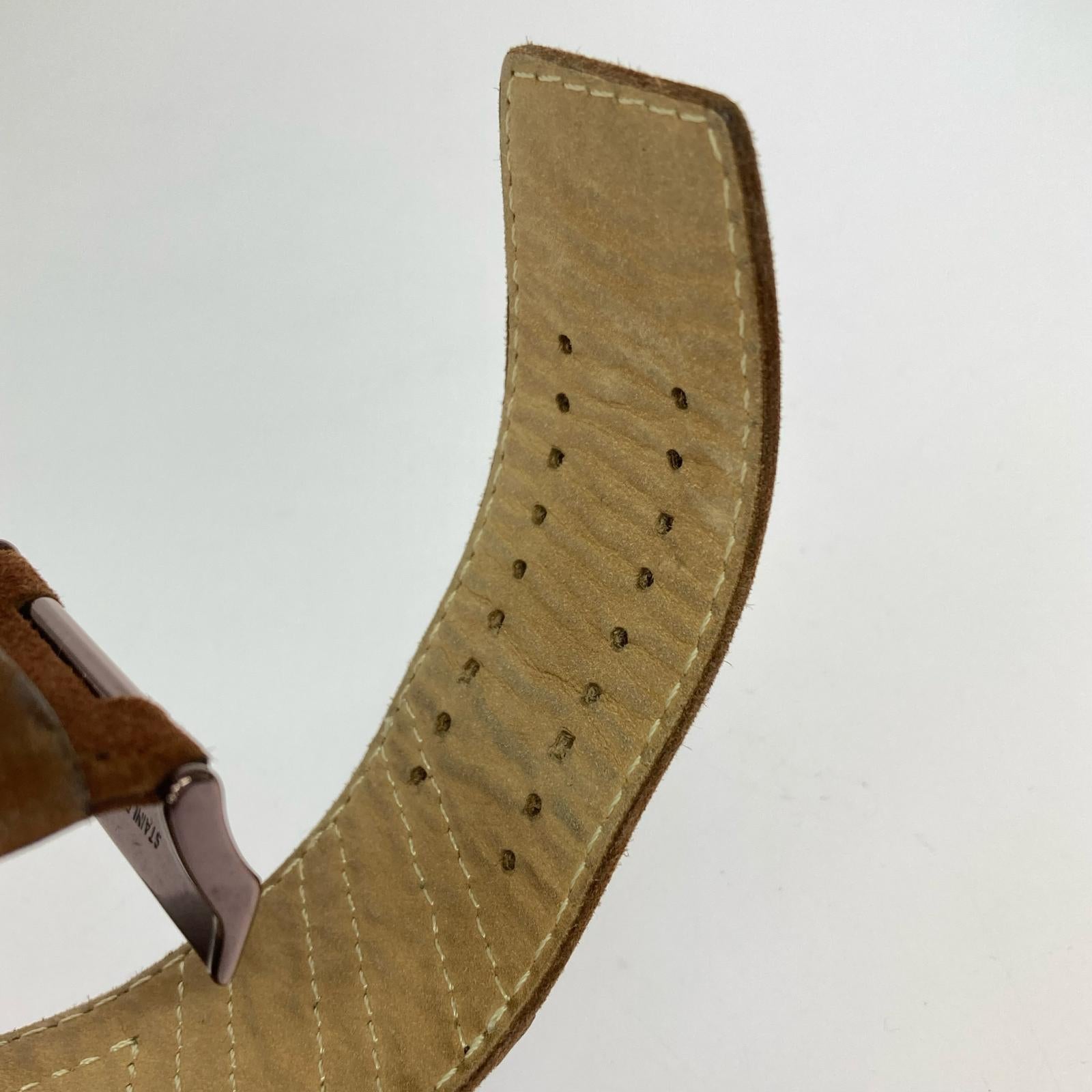 腕時計 デジタルウォッチ BRW レザー ブラウン