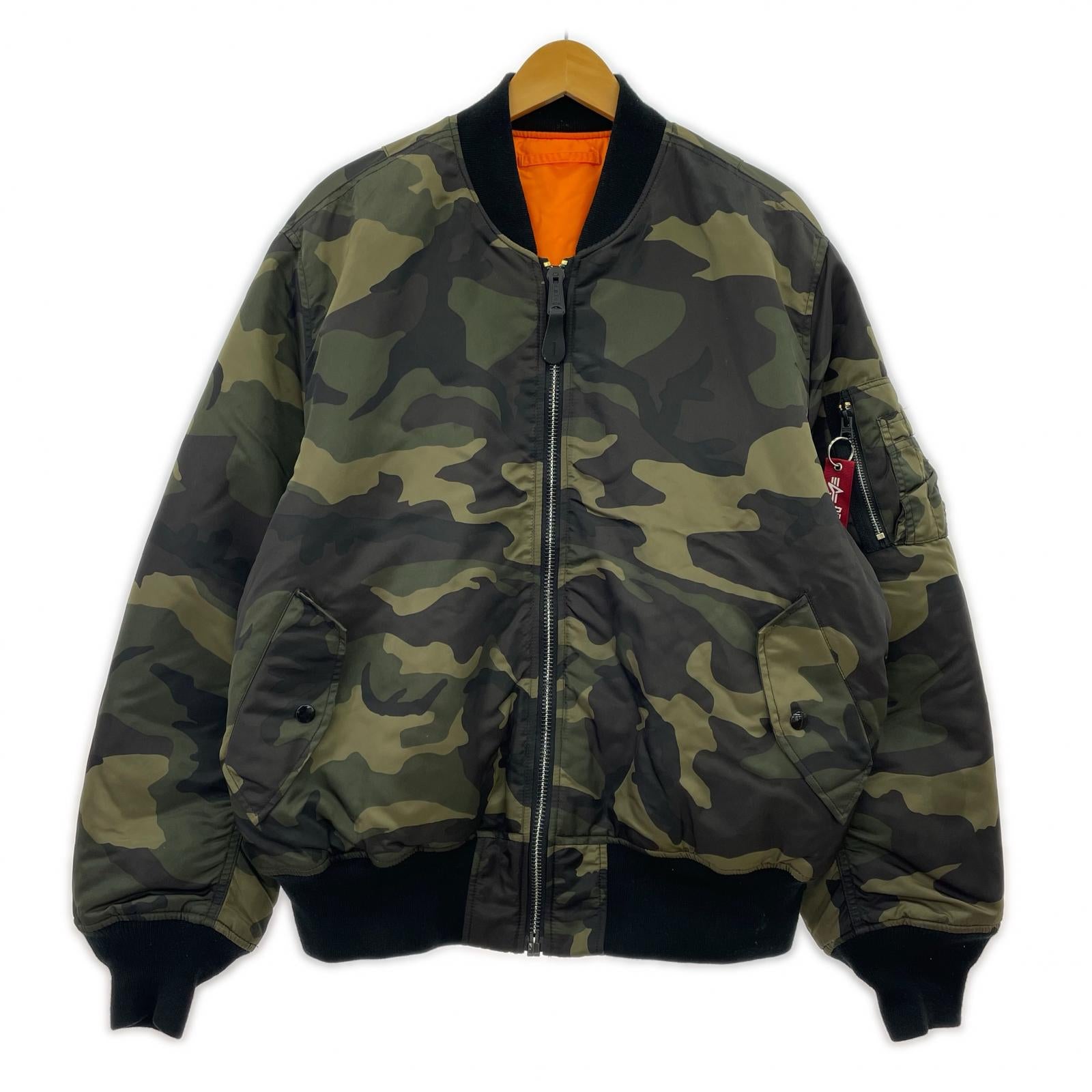 ジャケット MA-1 カモ柄フライトジャケット (XL)