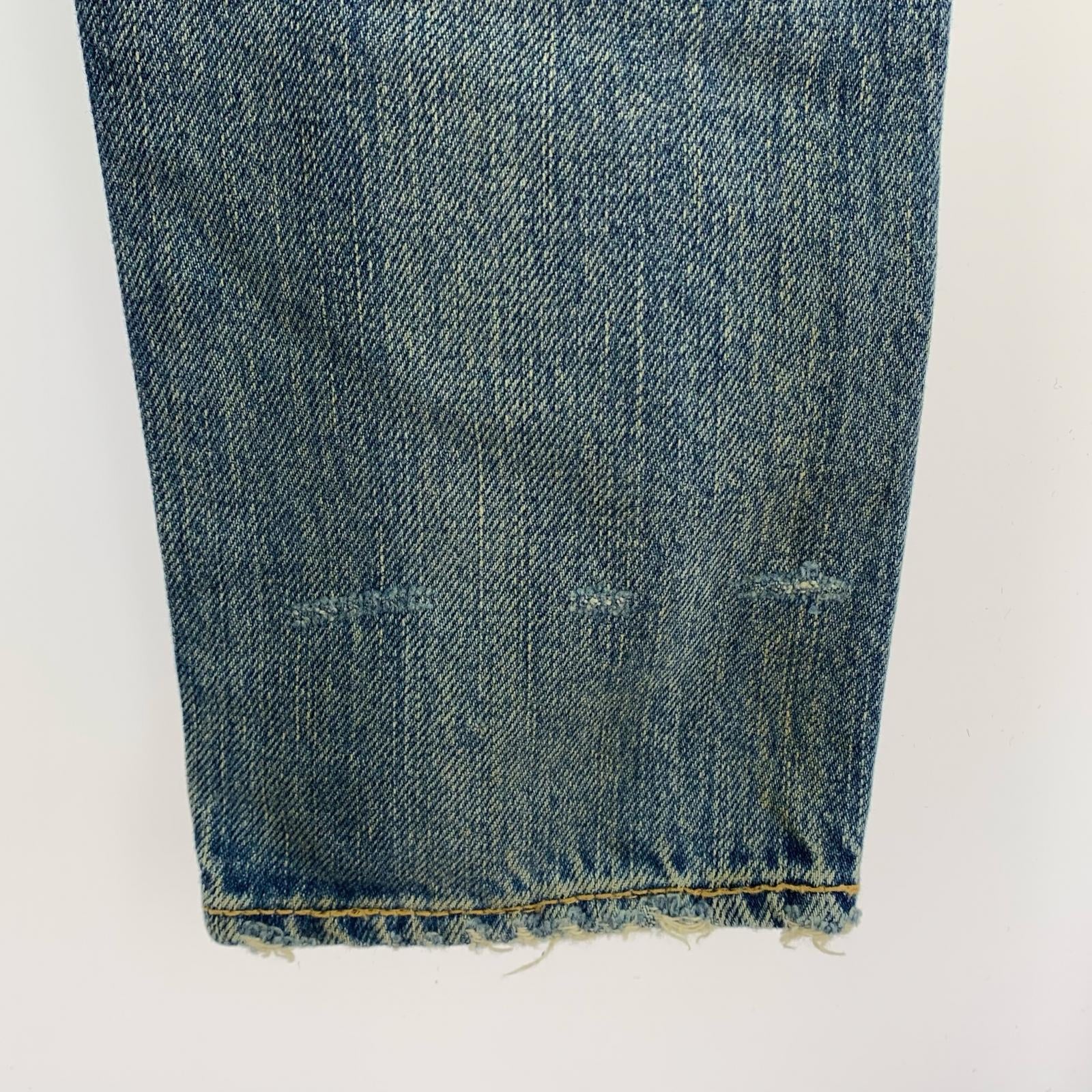 デニムパンツ クラッシュデニムパンツ スタッズ XXS IDG