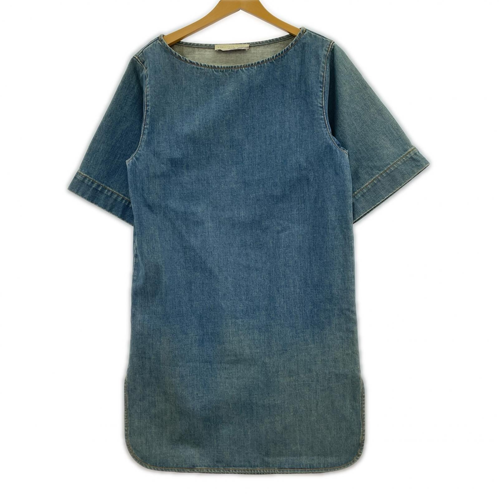 ワンピース STELLA McCARTNEY 半袖ワンピース 40 ブルー
