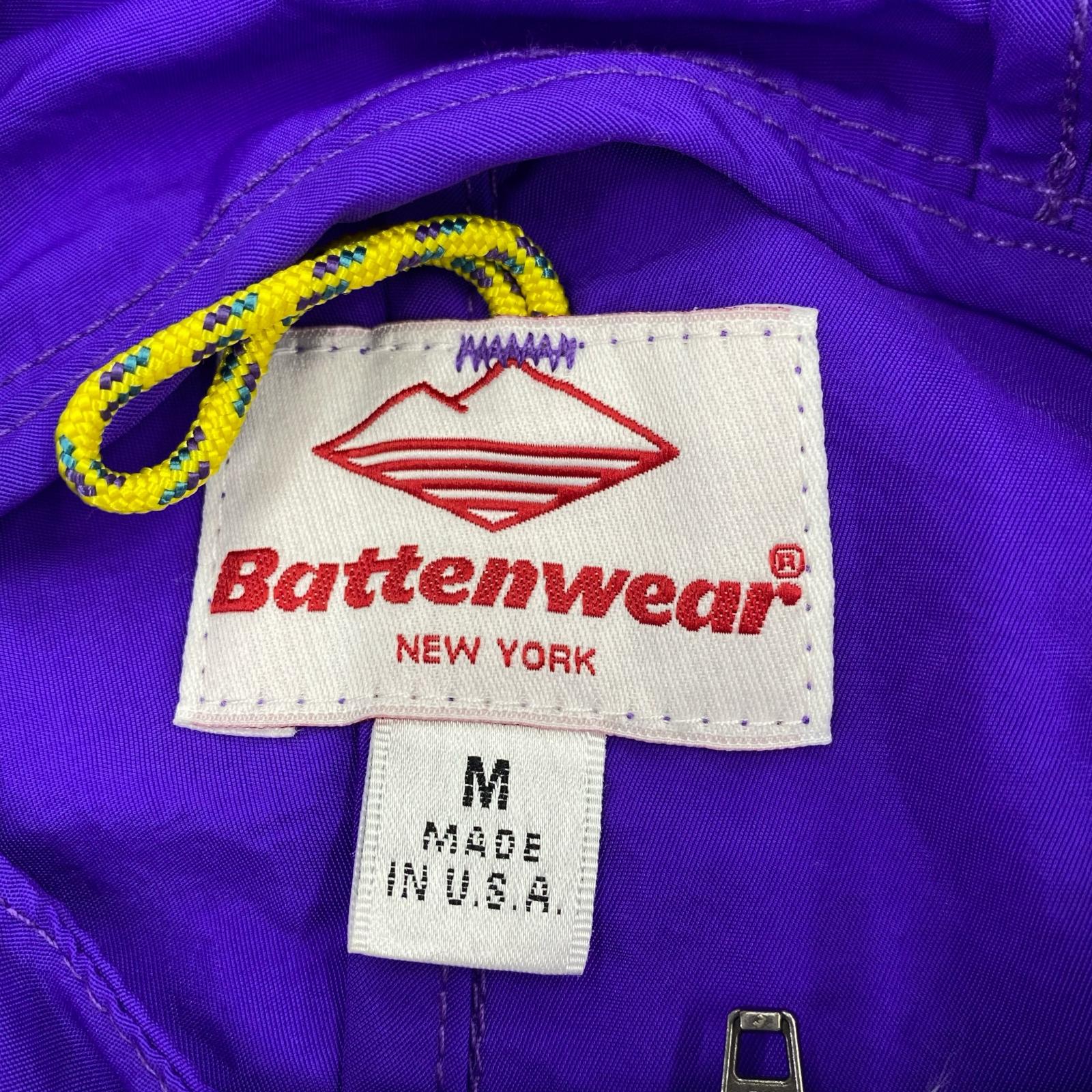 ジャケット Battenwear アノラックパーカー M パープル×グリーン M