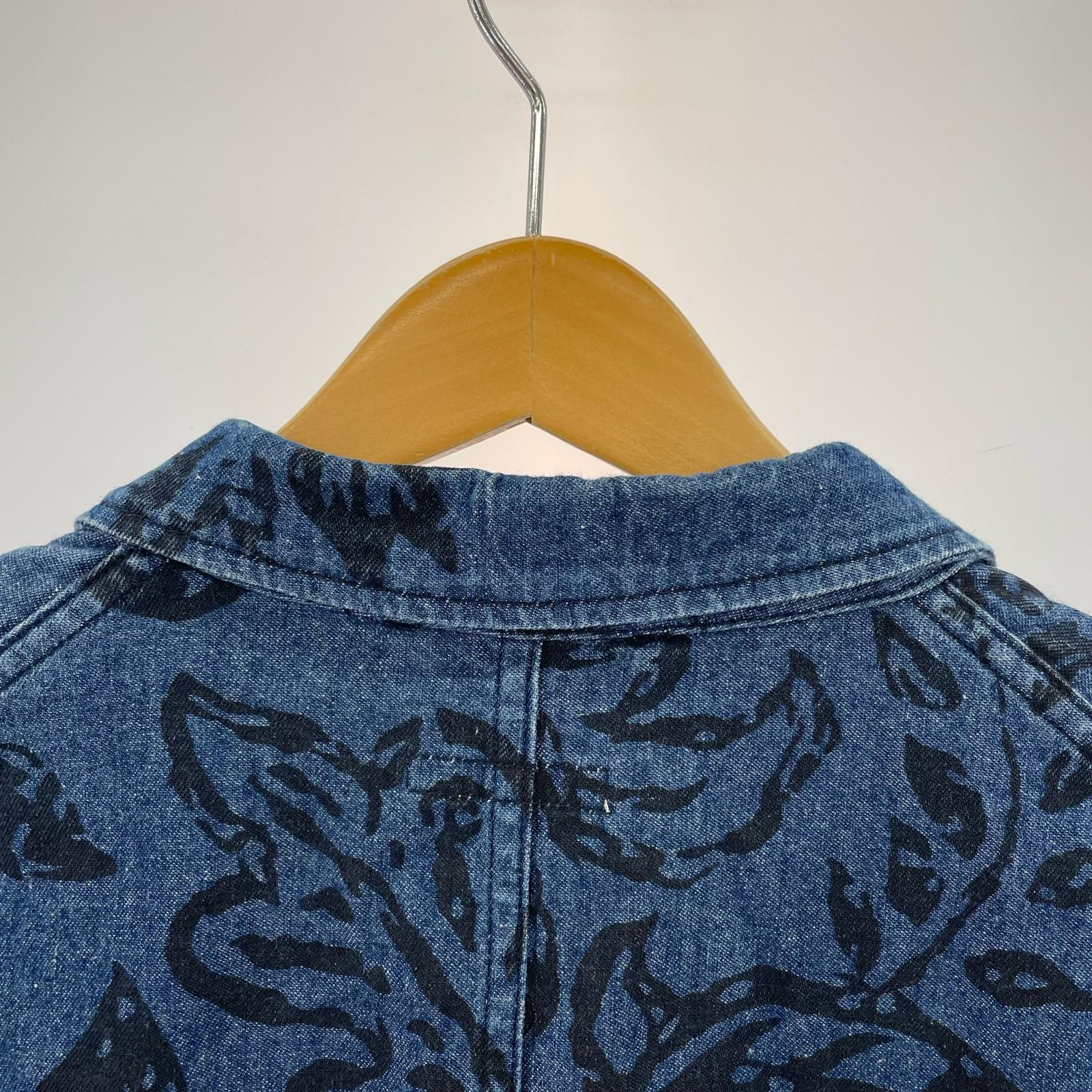 ジャケット 23SS Floral Print Bedford jacket S ブルー