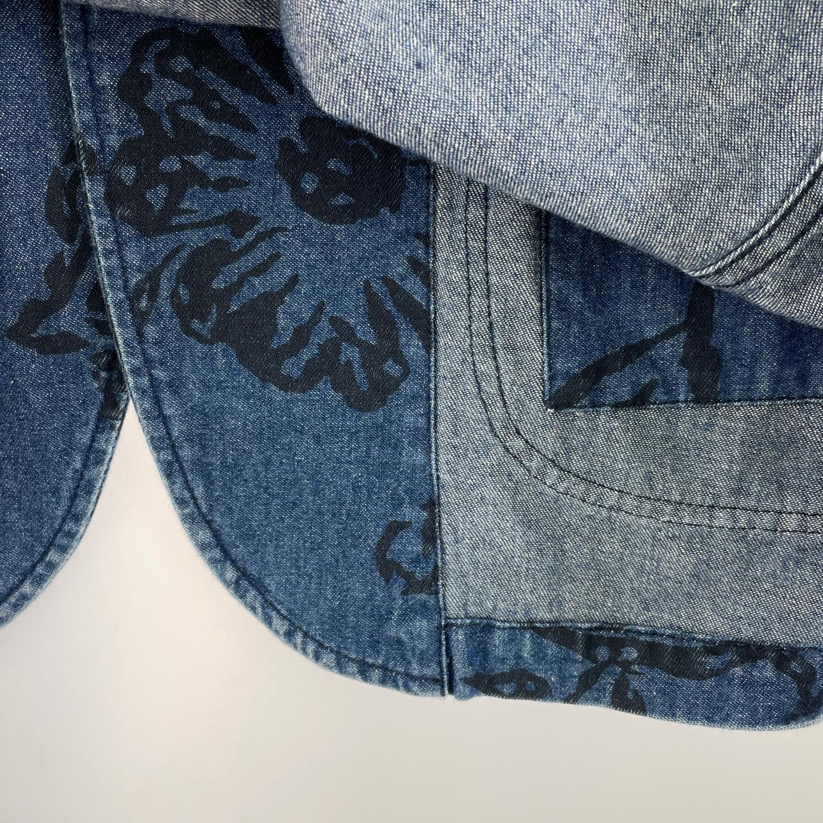 ジャケット 23SS Floral Print Bedford jacket S ブルー
