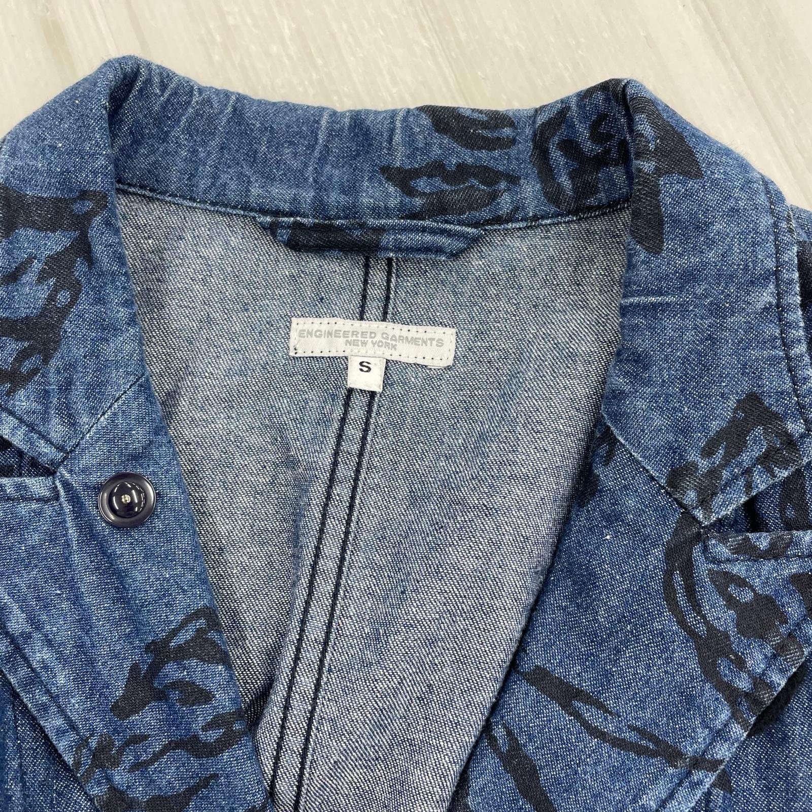 ジャケット 23SS Floral Print Bedford jacket S ブルー