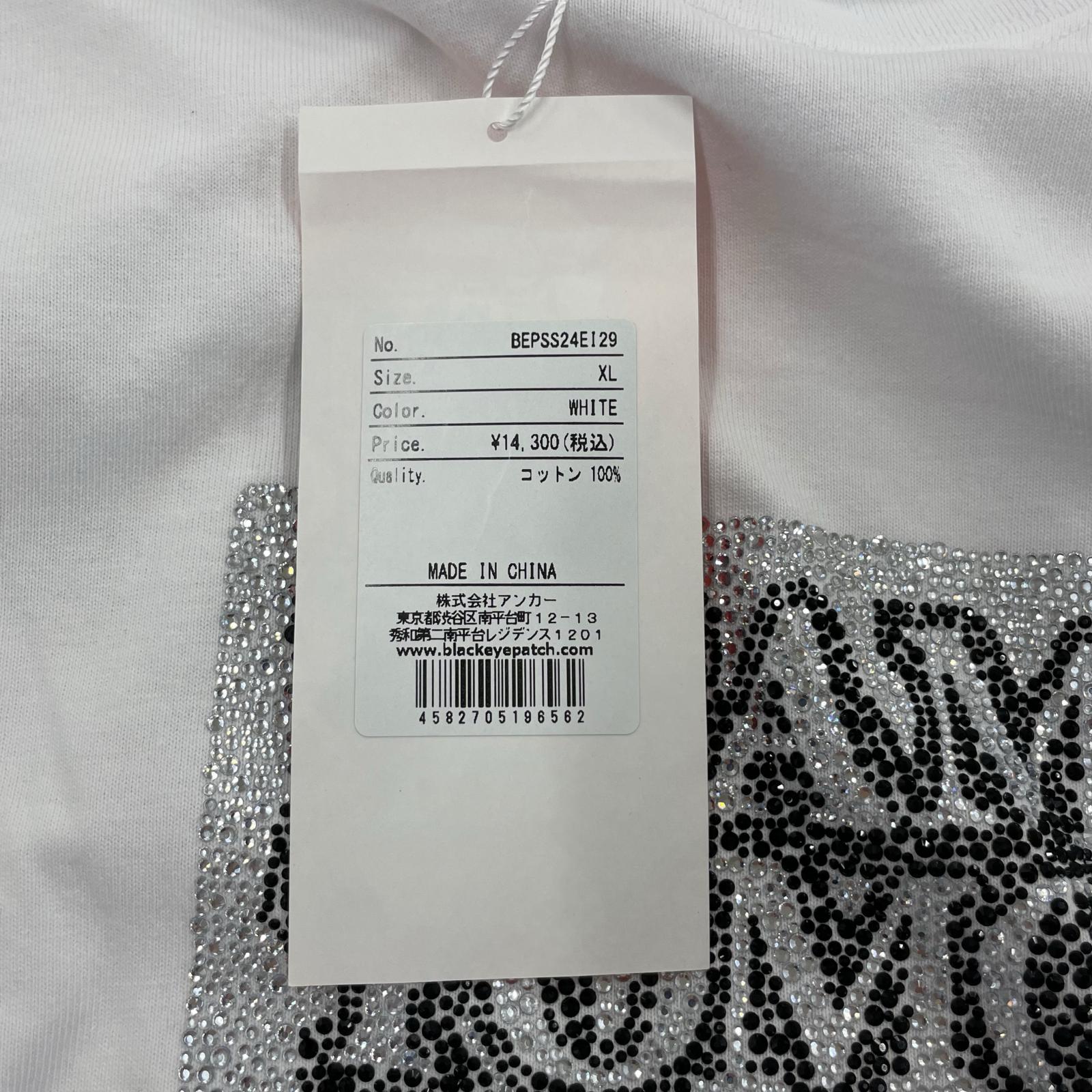 半袖Tシャツ ×チーム友達 ラインストーンtee XL ホワイト