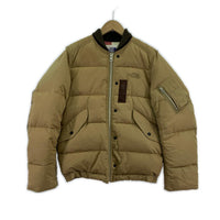 ダウンジャケット ×THE NORTH FACE 11AW 異素材切替 裏地チェック S ベージュ