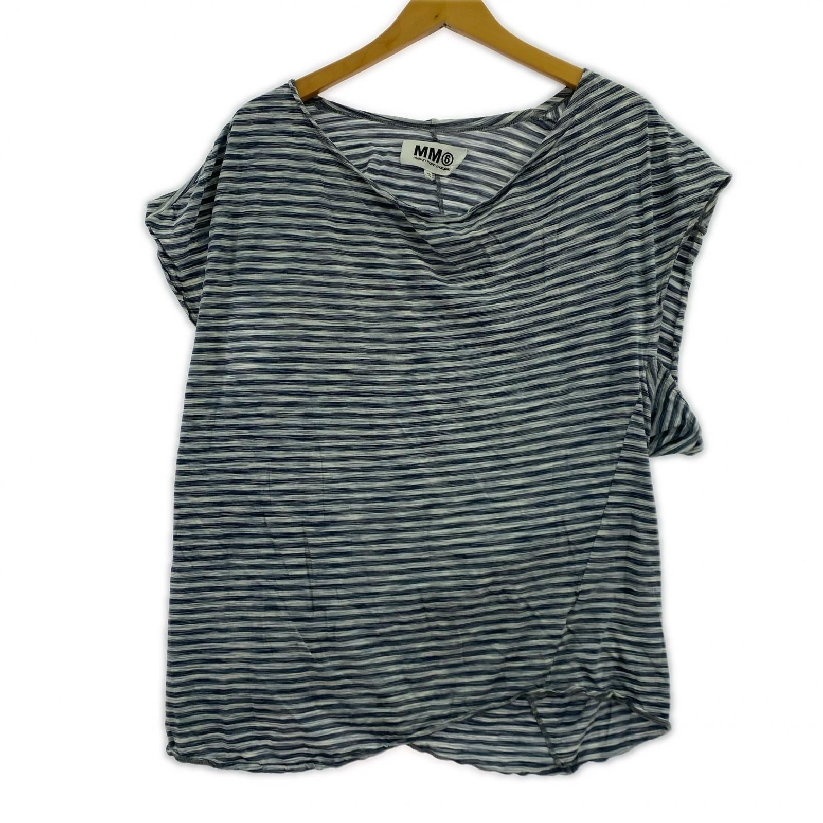半袖Tシャツ ボーダーノースリーブ Tee S BLU S