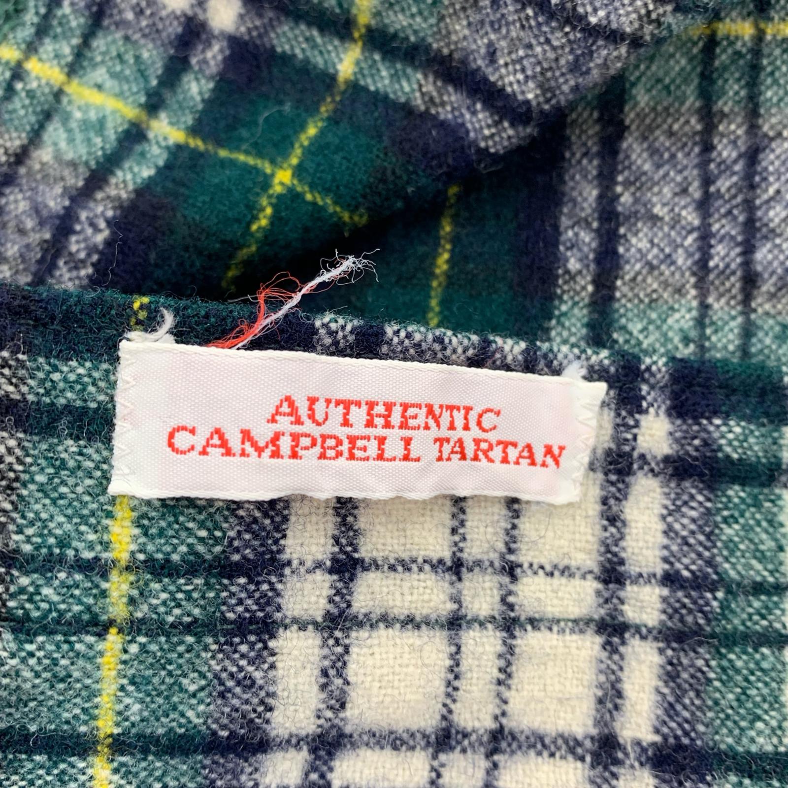 長袖シャツ OLD 70s ウールチェックシャツ 15 グリーン