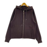 パーカー コットンカシミヤジップパーカ 茶 (M) M ブラウン