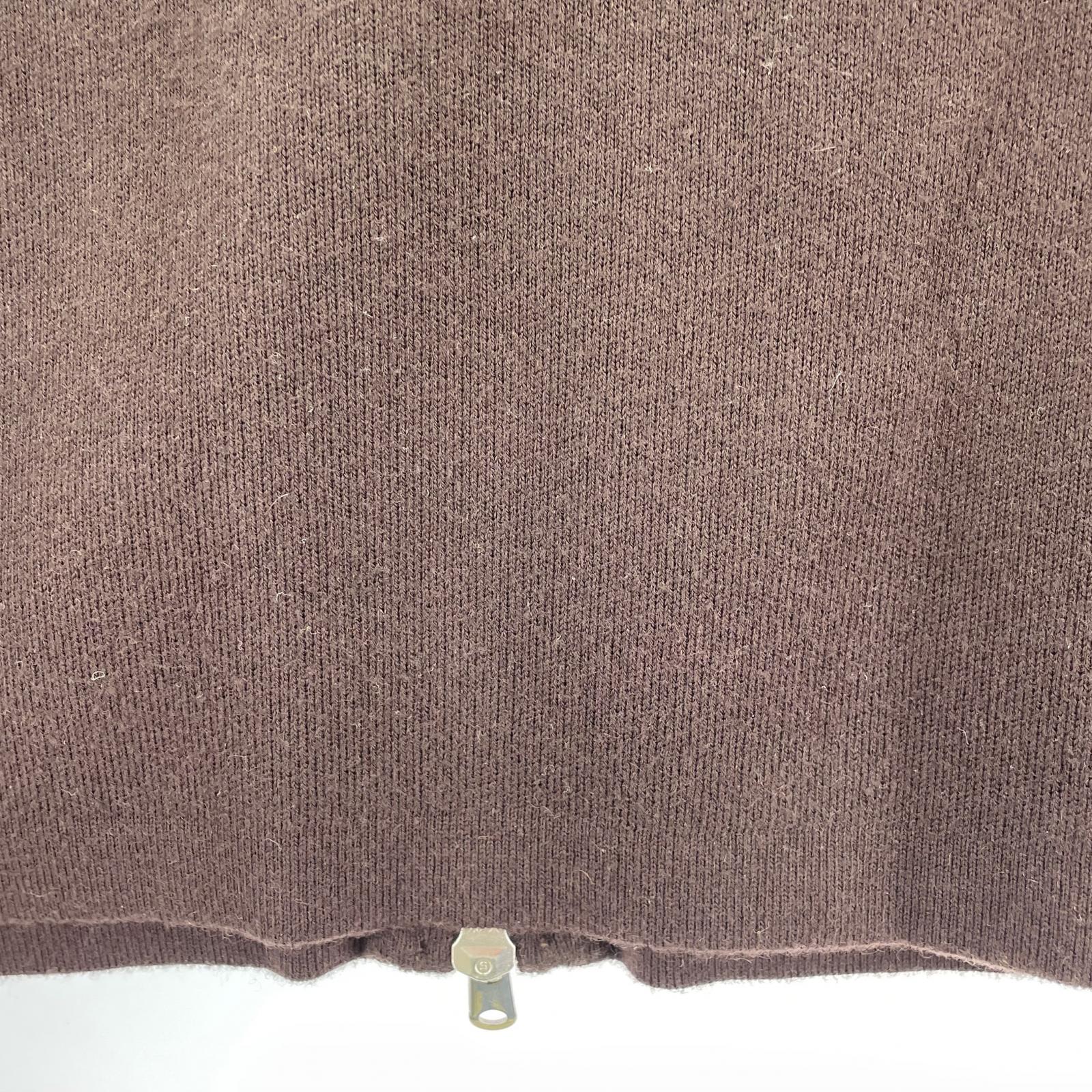パーカー コットンカシミヤジップパーカ 茶 (M) M ブラウン