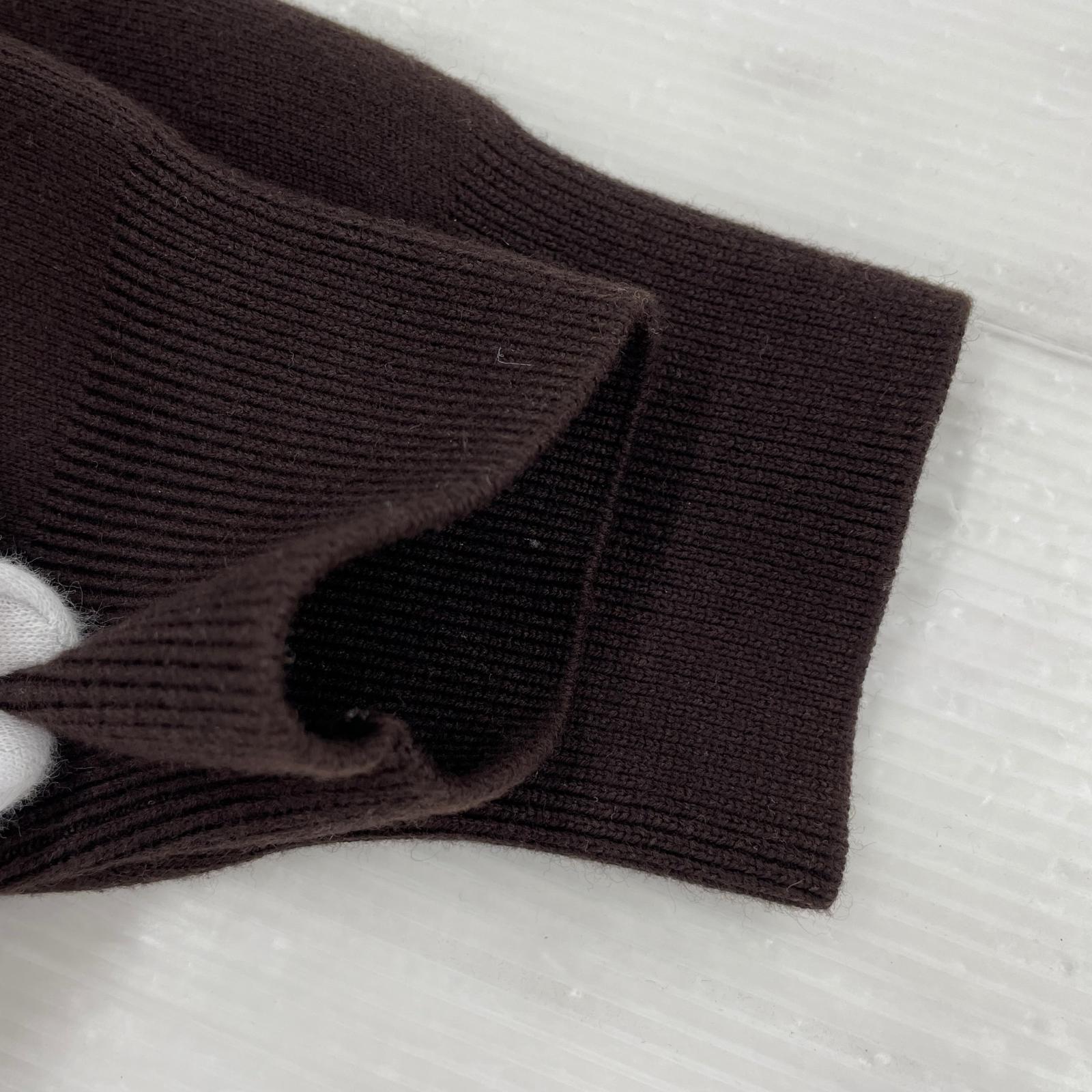 パーカー コットンカシミヤジップパーカ 茶 (M) M ブラウン