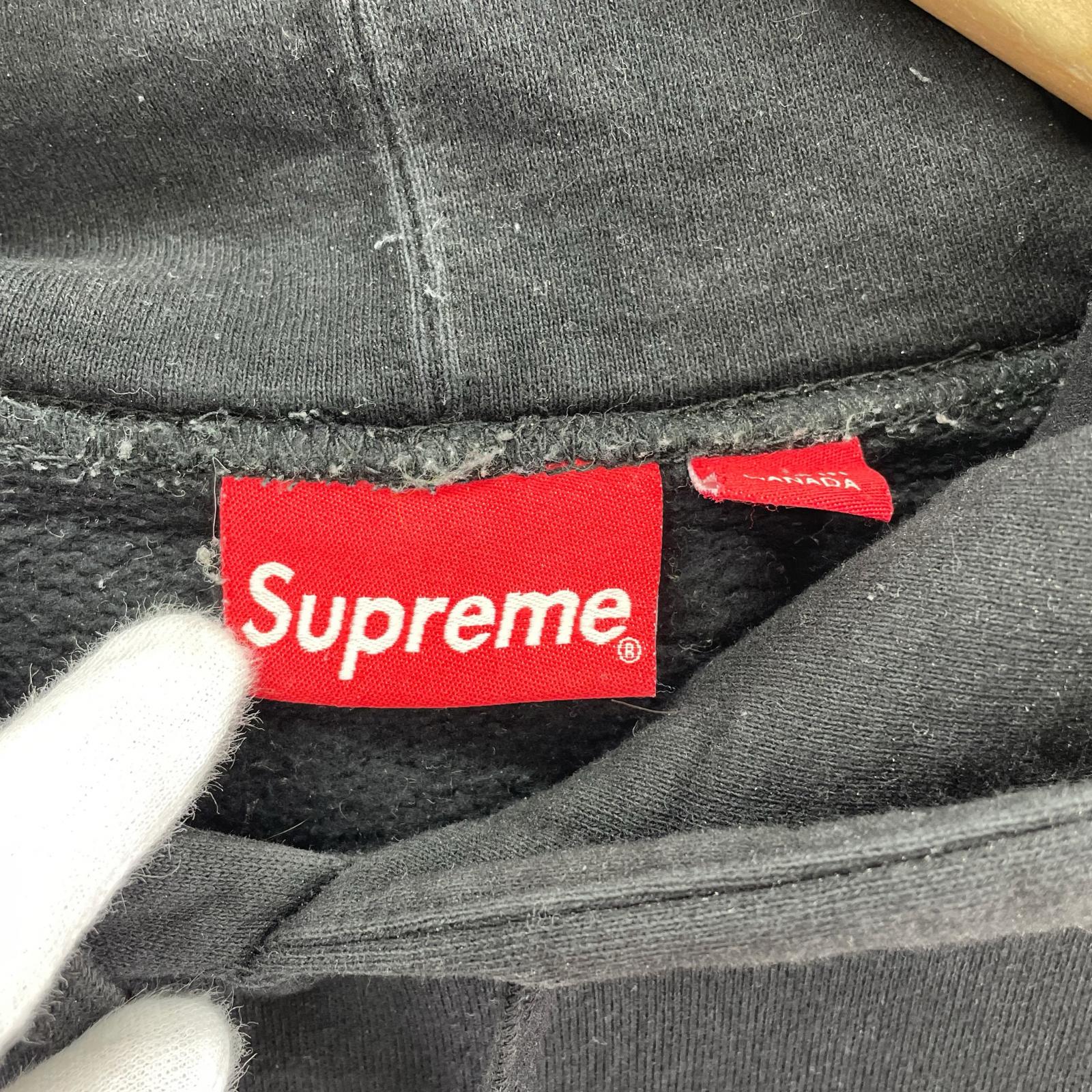 パーカー Supreme 20ss XXL Hooded Sweatshirt M ブラック×グレー M ブラック