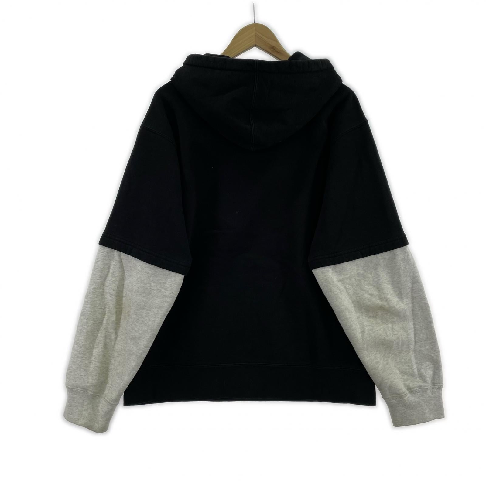 パーカー Supreme 20ss XXL Hooded Sweatshirt M ブラック×グレー M ブラック