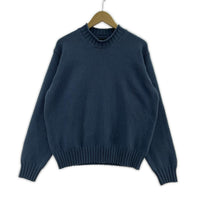 ニット STUSSY SURFMAN MERINO COTTON SWEATER 青 S ブルー