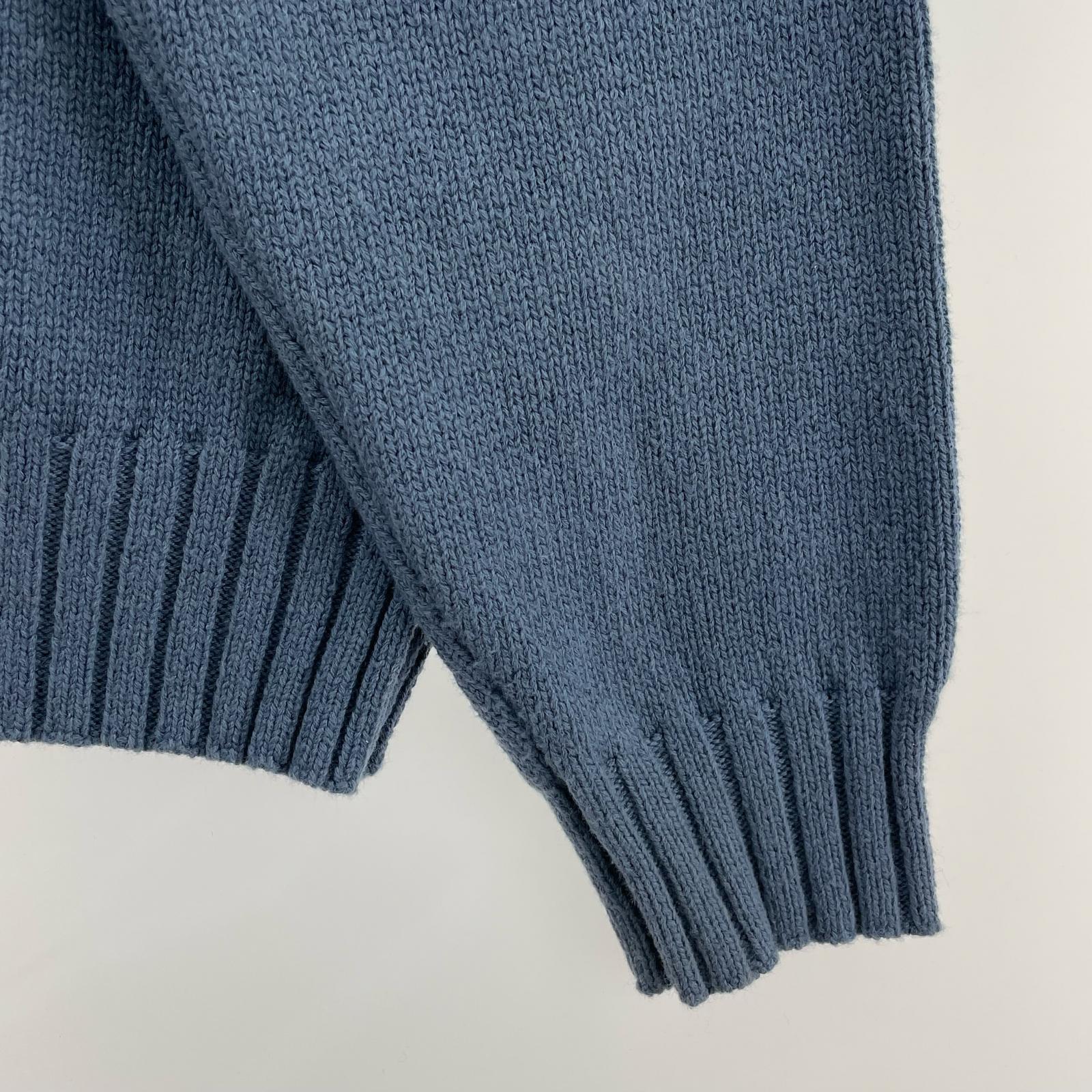 ニット STUSSY SURFMAN MERINO COTTON SWEATER 青 S ブルー