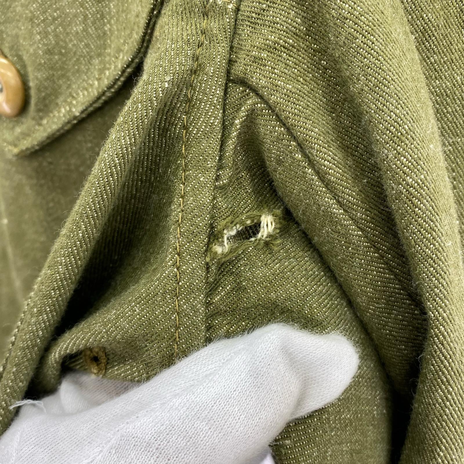 ジャケット 50s British Army overalls denim blouses グリーン