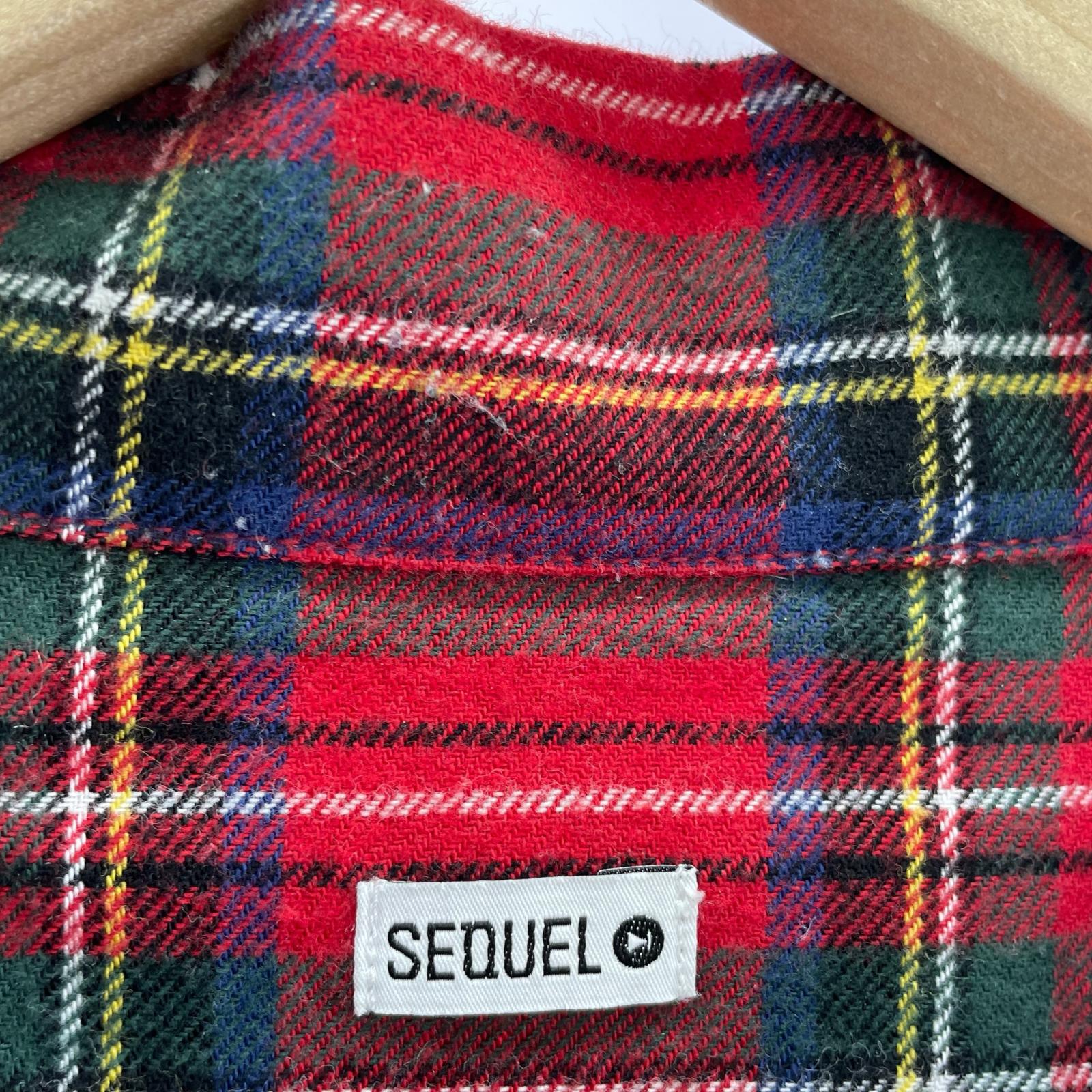 長袖シャツ LINE NEL CHECK SHIRT レッド