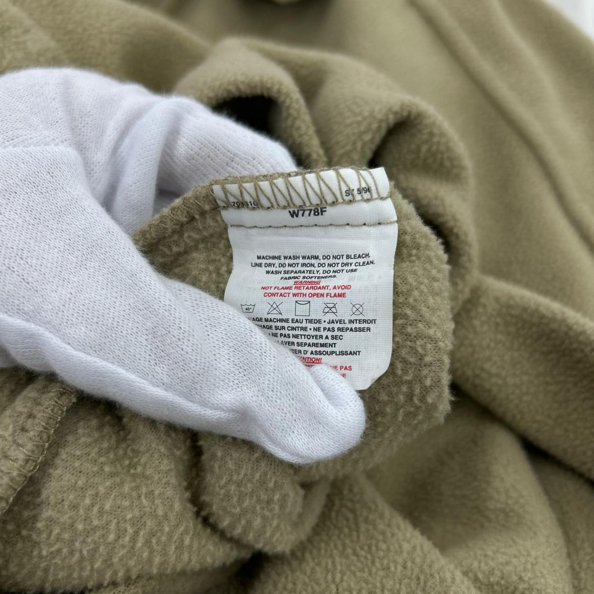 長袖シャツ 00s Made In Canada fleece shirt L L ベージュ