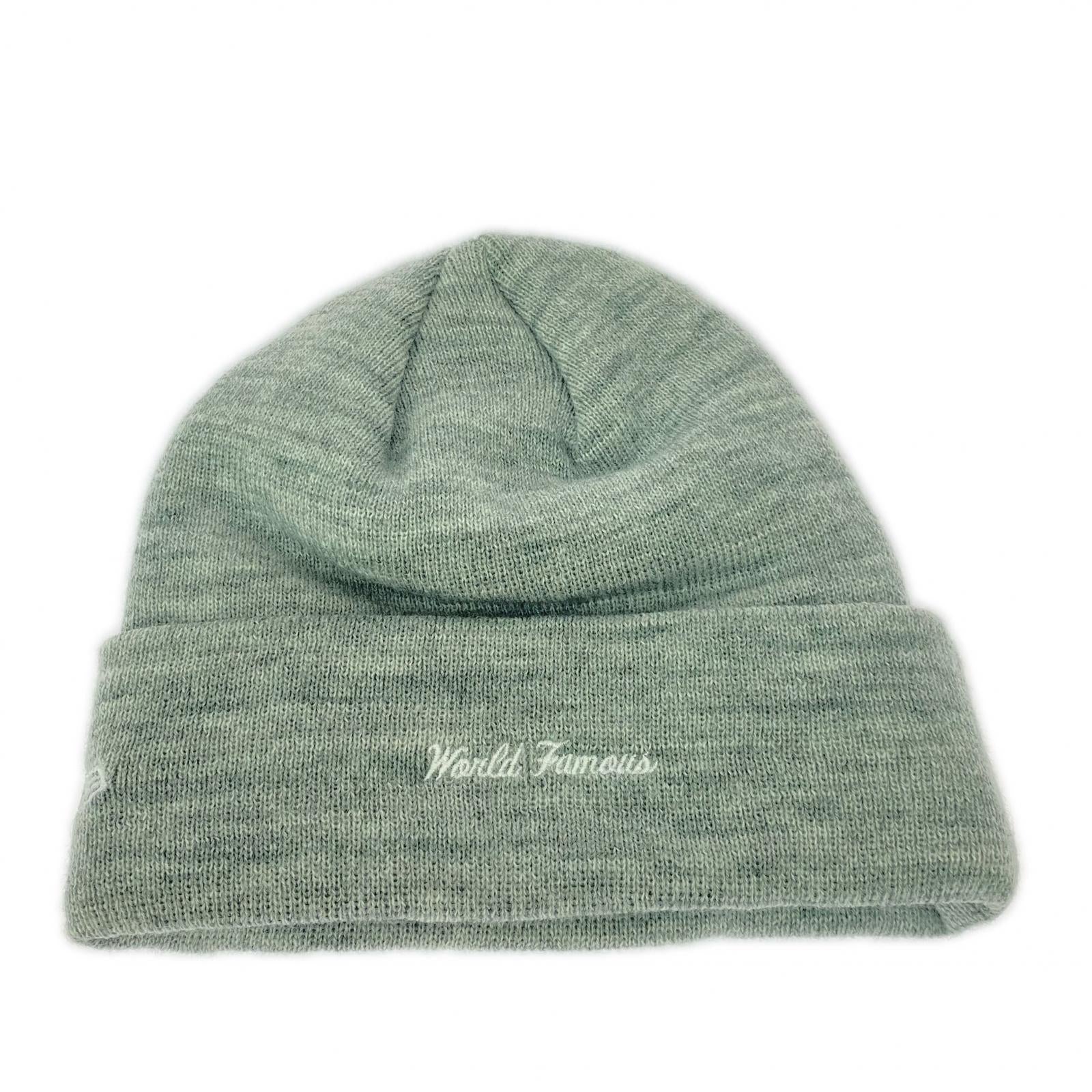 ニットキャップ × new era ボックスロゴ ビーニー カモフラ23FW グレー