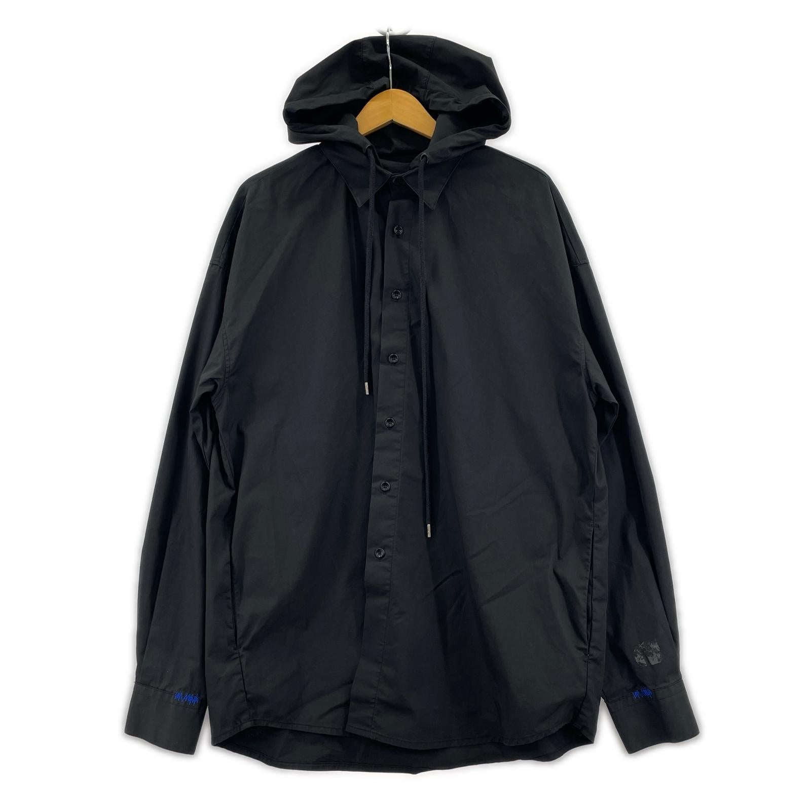 長袖シャツ 19FW HOODED SHIRT 3 ブラック