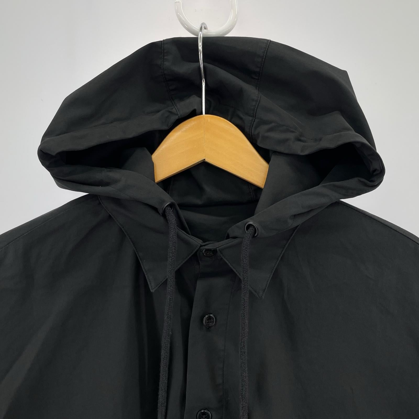 長袖シャツ 19FW HOODED SHIRT 3 ブラック
