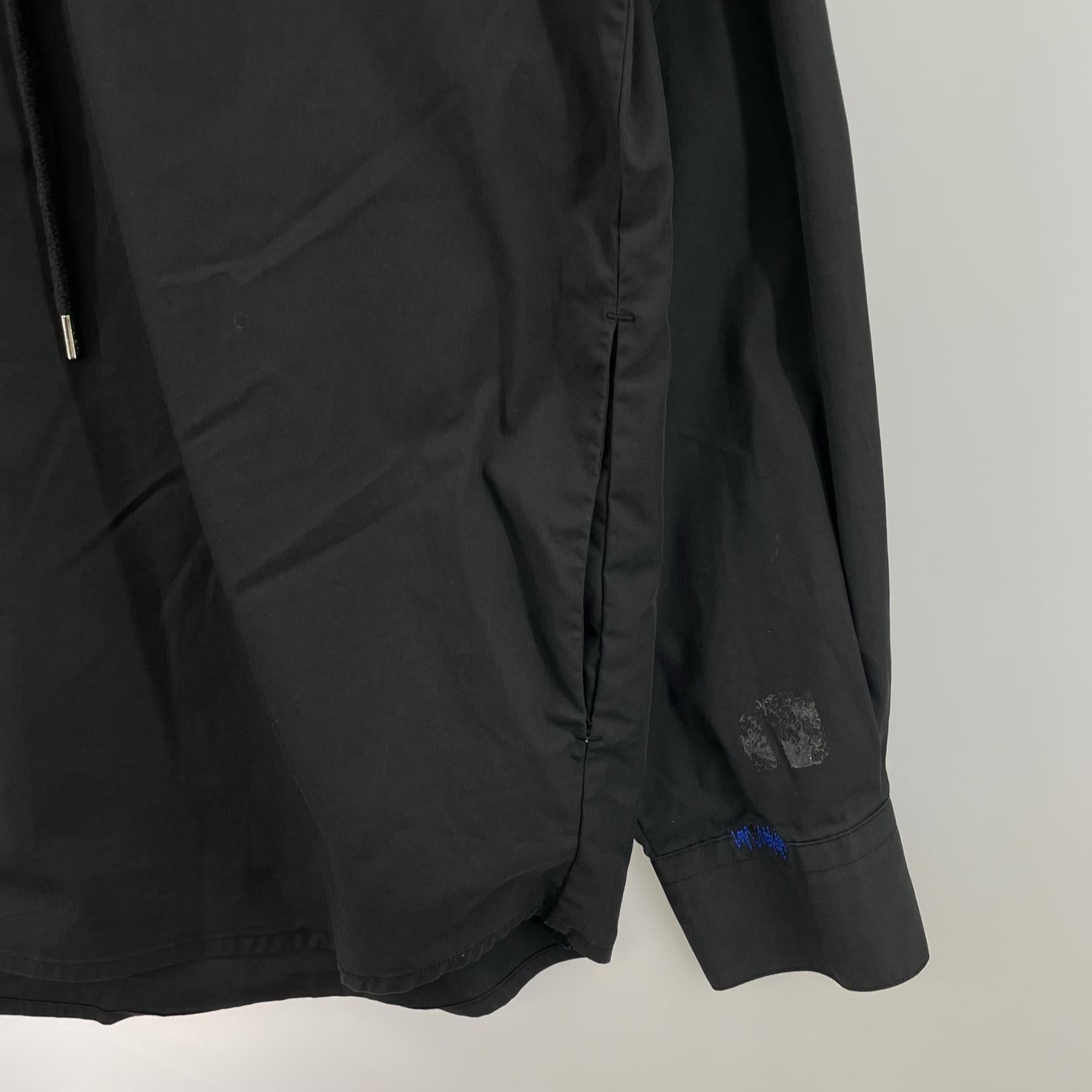 長袖シャツ 19FW HOODED SHIRT 3 ブラック